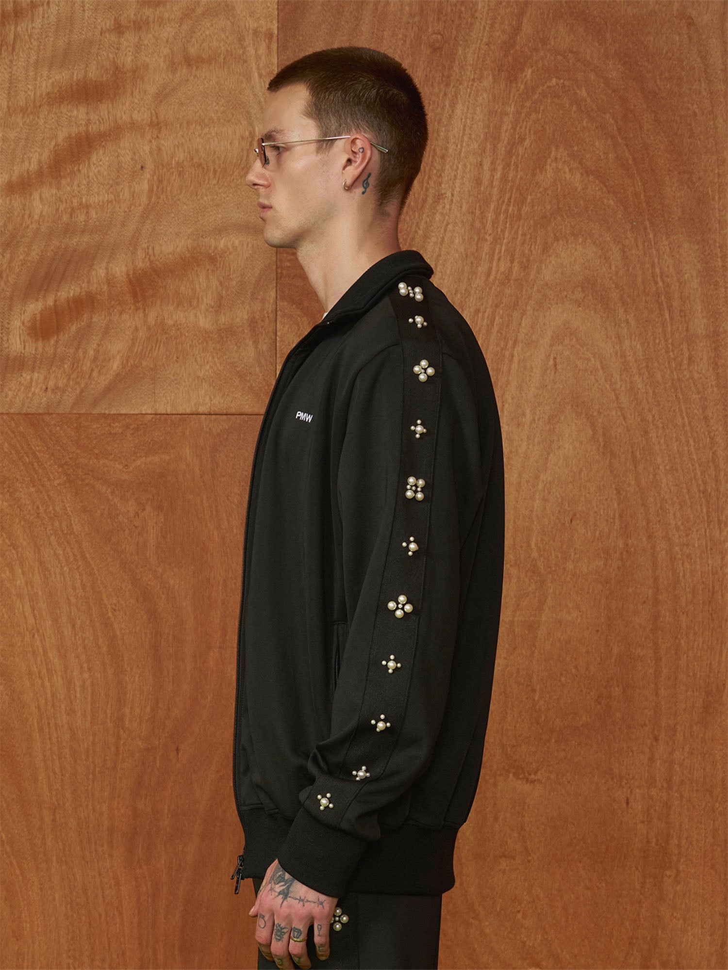 PMW Pearl-Embellished Track Jacket