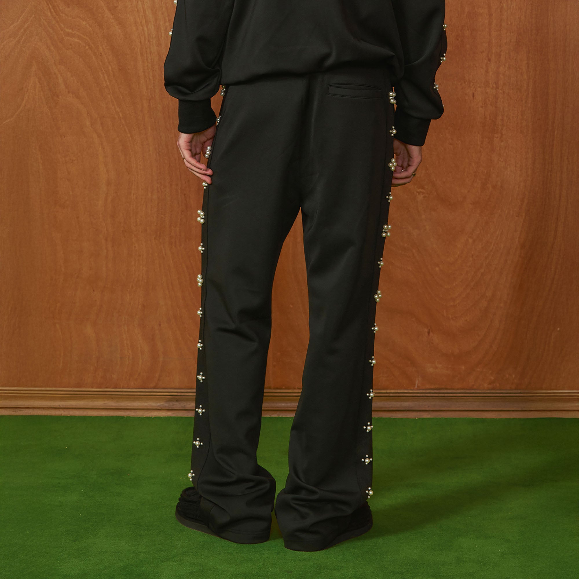 PMW Pearl-Embellished Track Pants