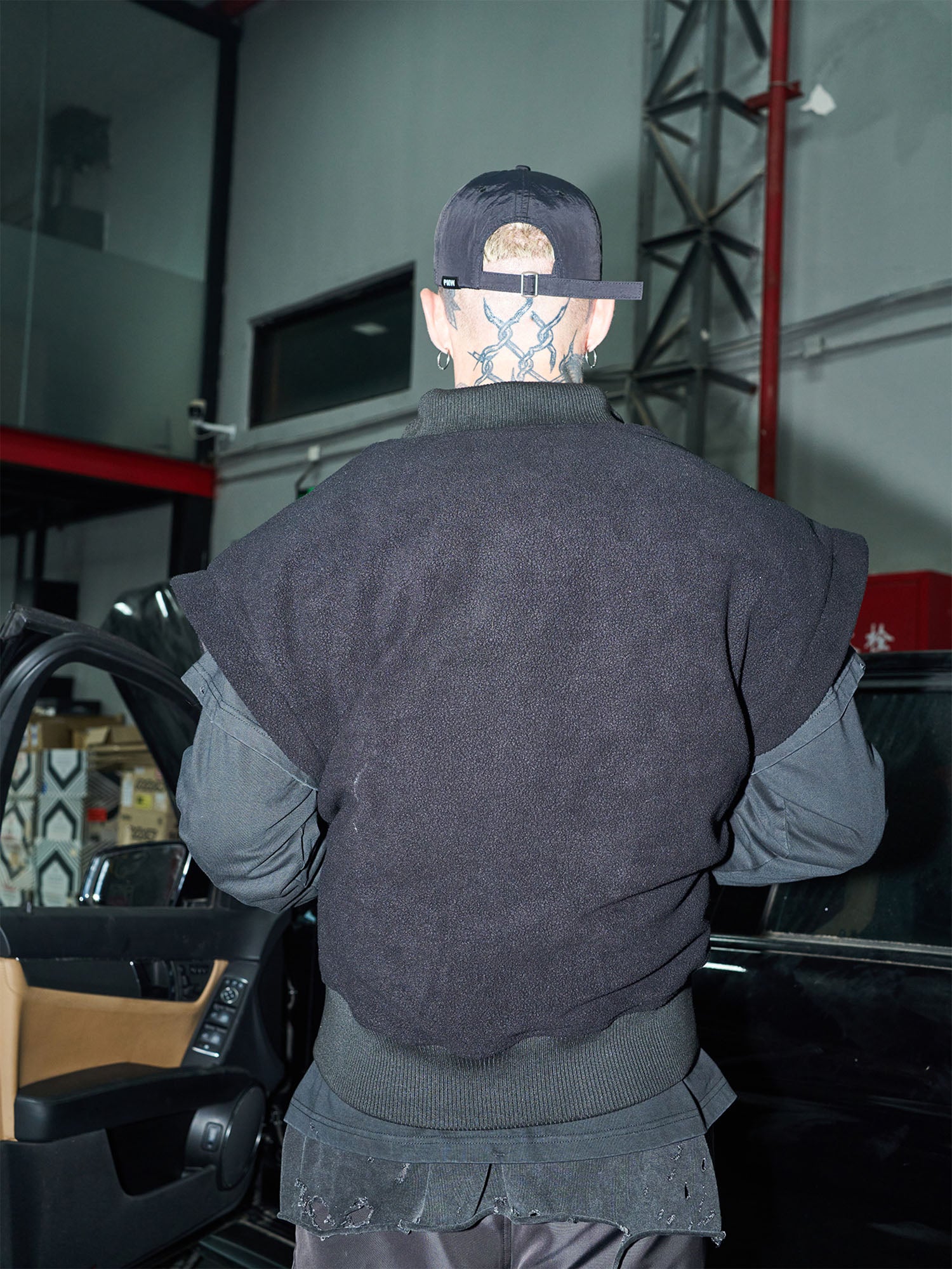 PMW Deconstructed Detachable Sleeve Bomber Jacket
