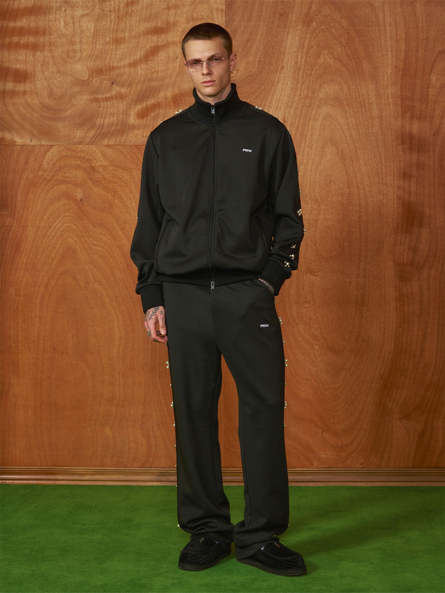 PMW Pearl-Embellished Track Jacket