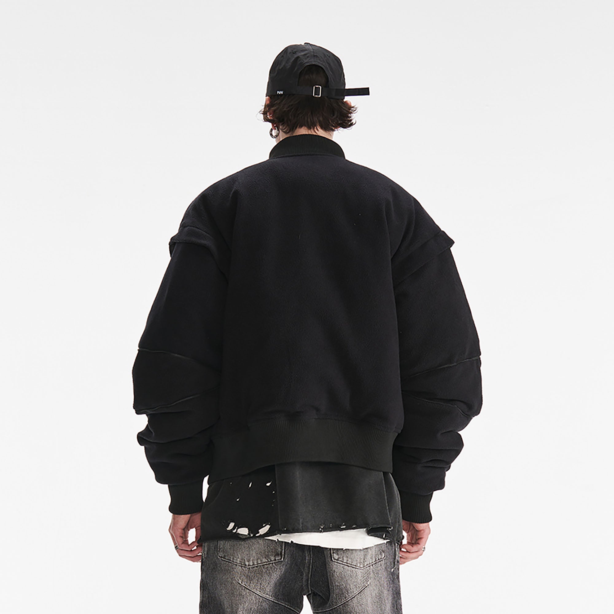 PMW Deconstructed Detachable Sleeve Bomber Jacket