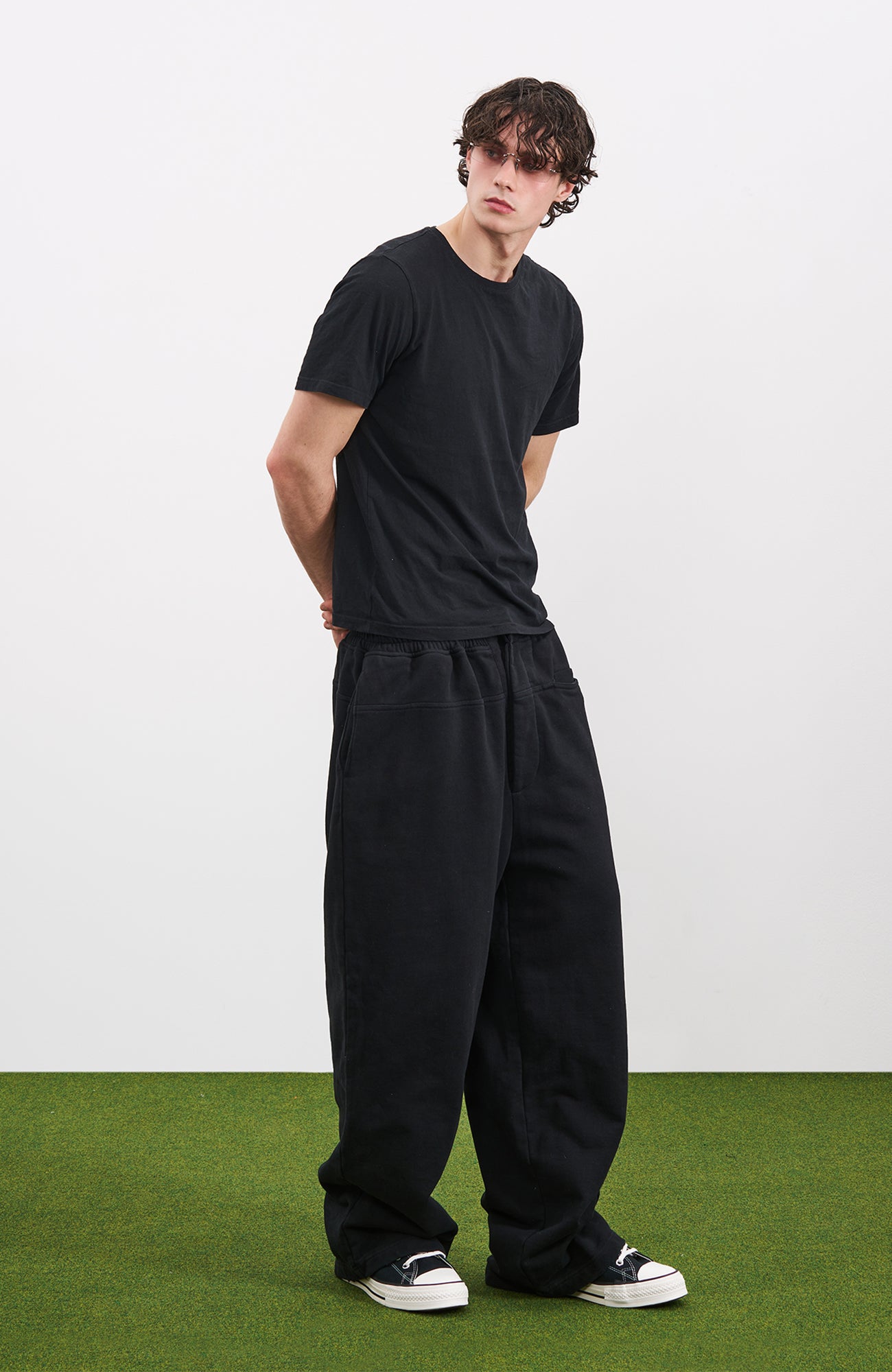PMW Oversized Curved Wide-Leg Sweatpants, premium urban and streetwear designers apparel on PROJECTISR.com, PMW