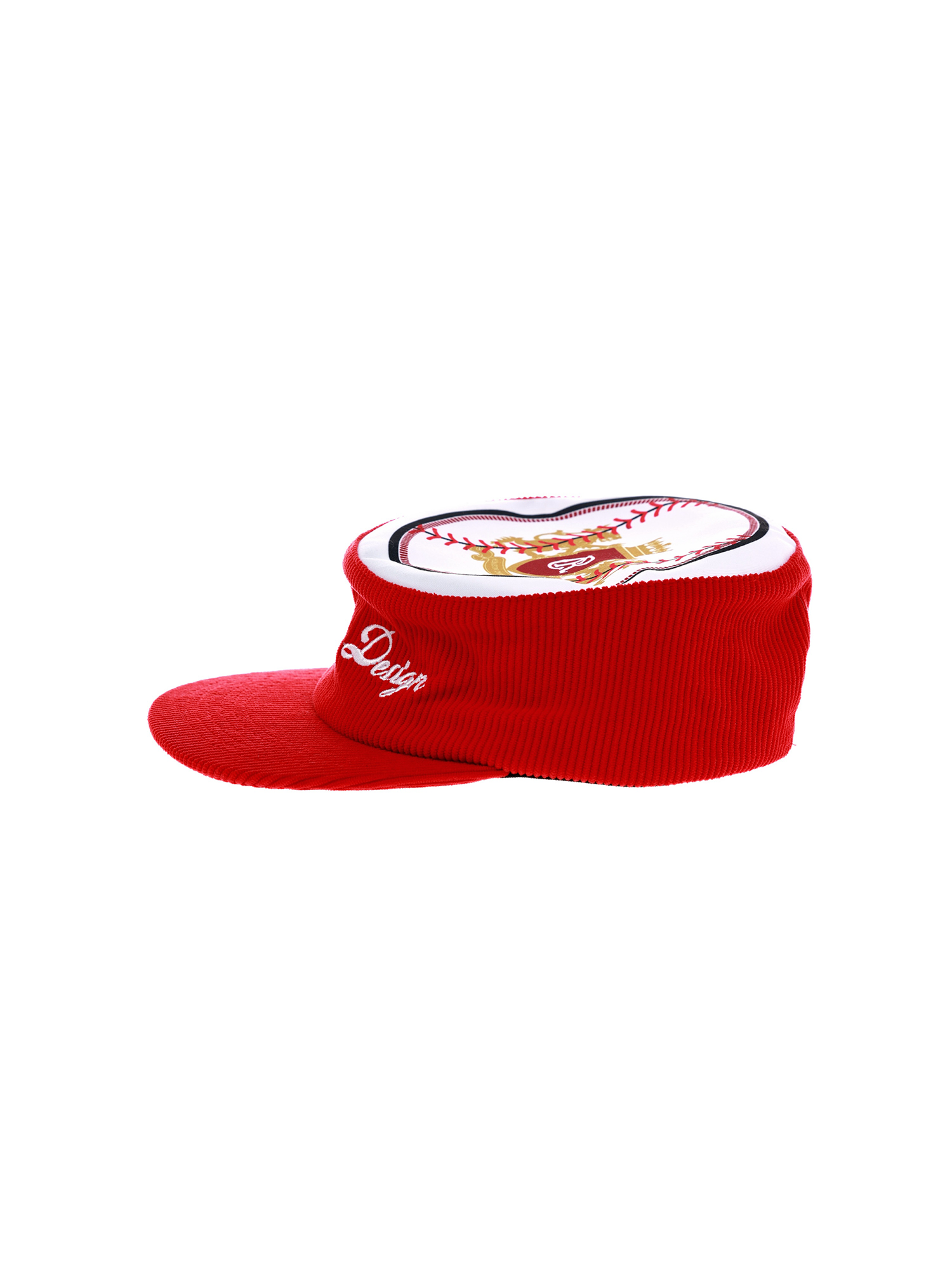 6CRAYON Embroidered Patchwork Corduroy Baseball Cap