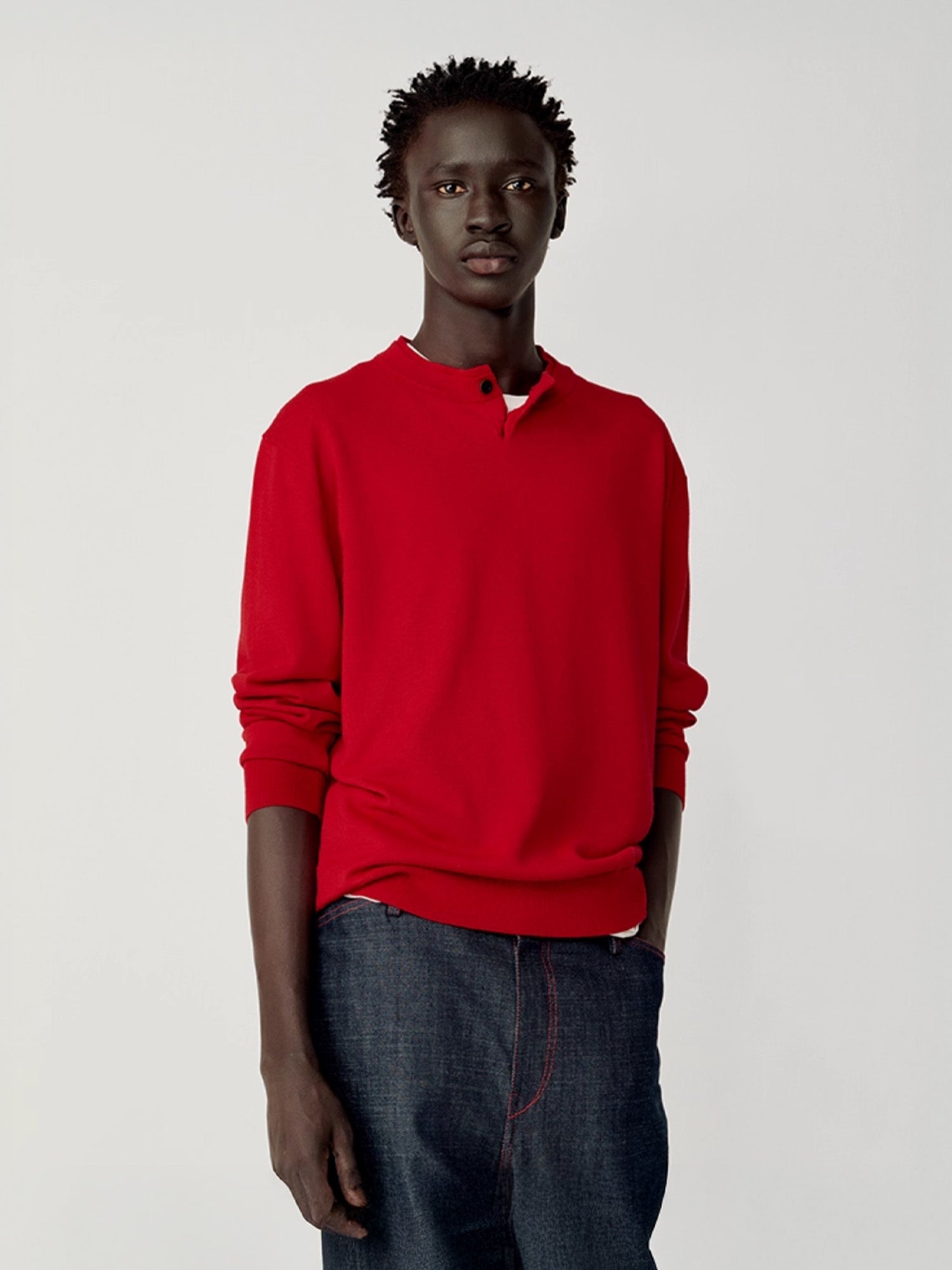 OPICLOTH Essential Layered Collar Sweater