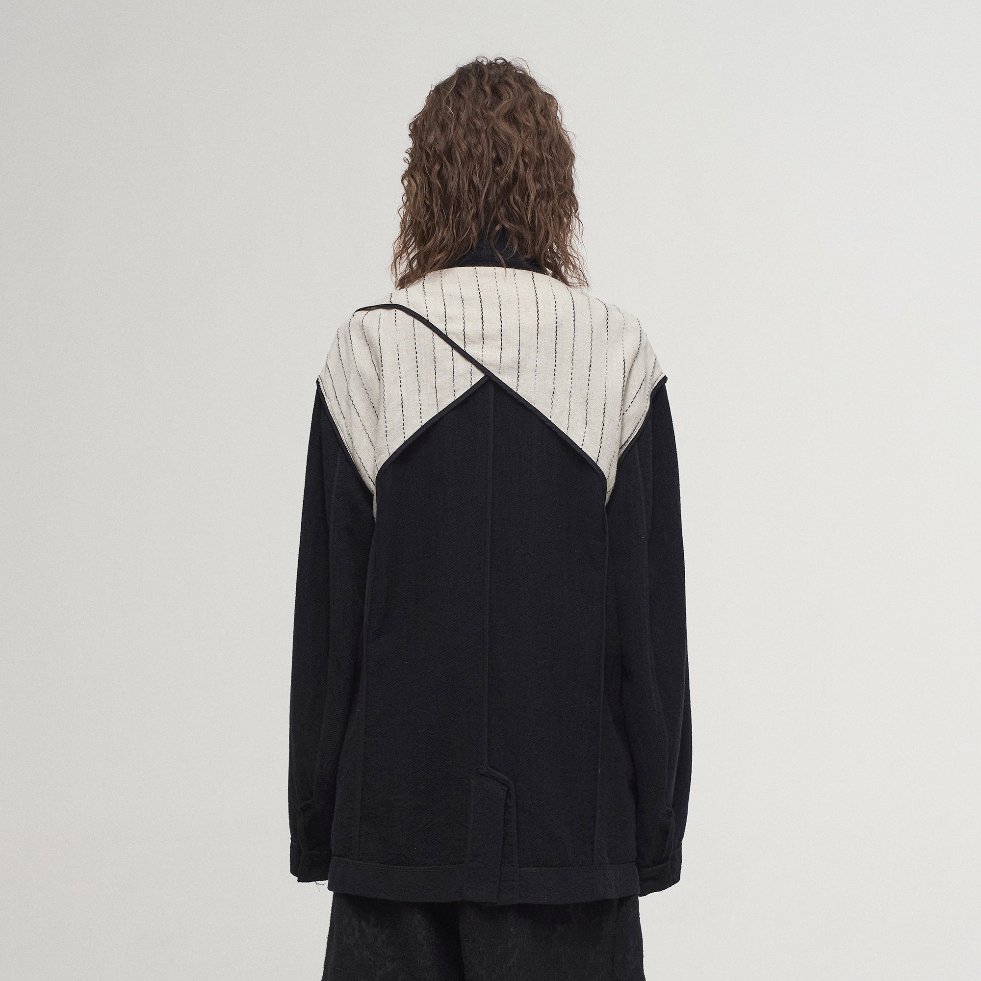 ILNya Nieternite Nifutur Reversible Contrast Stripe Paneled Jacket