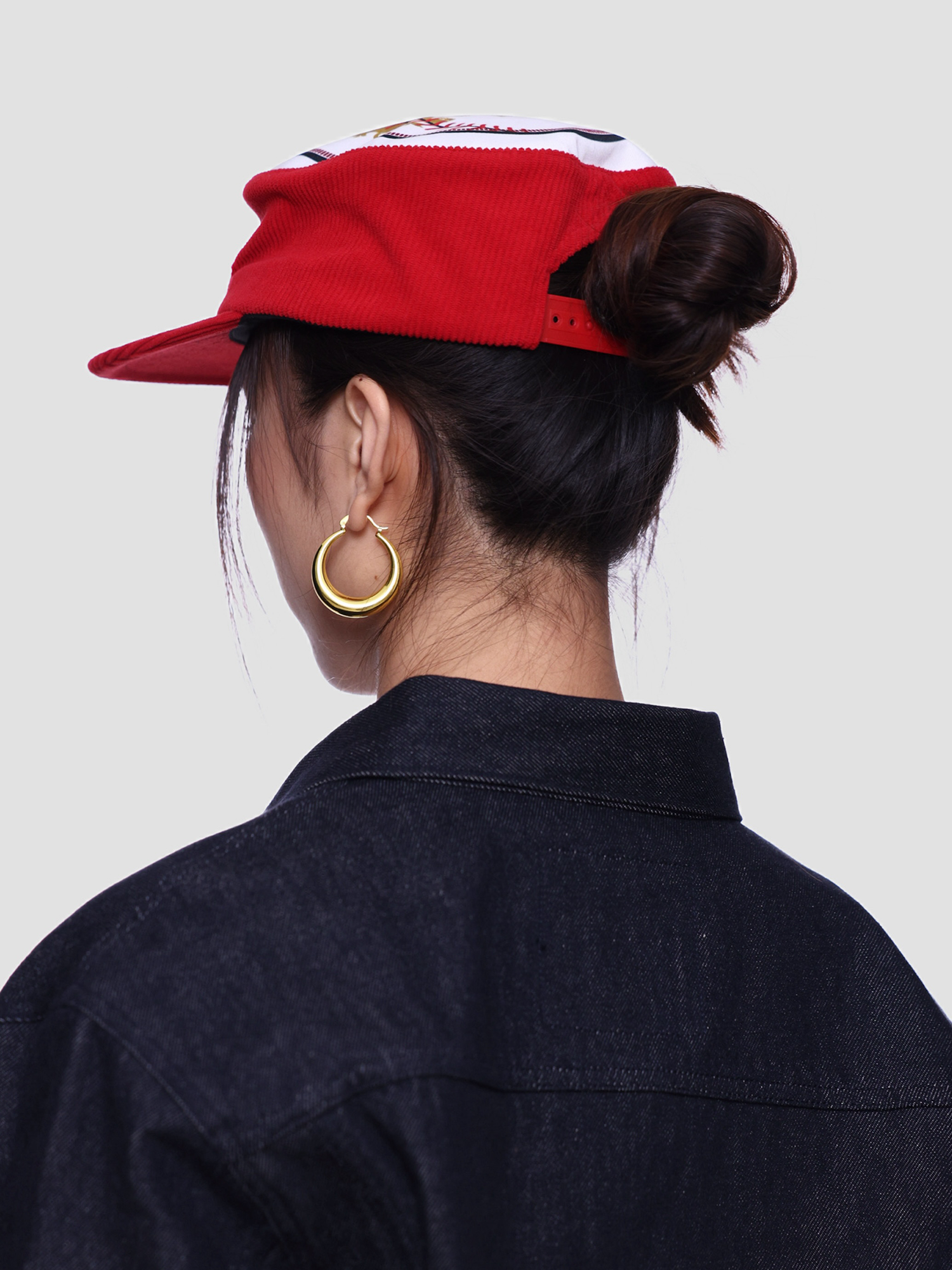 6CRAYON Embroidered Patchwork Corduroy Baseball Cap