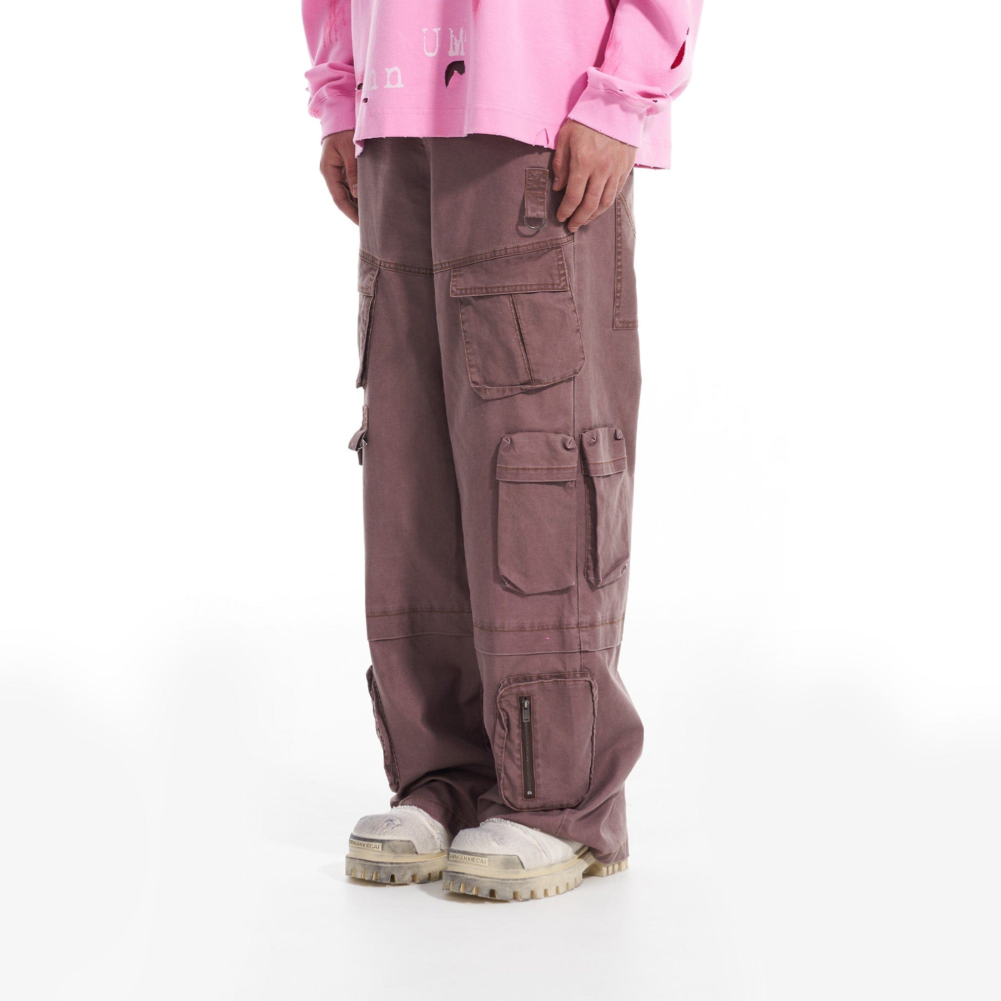 VANN VALRENCE Multi-Pocket Oversized Cotton Cargo Pants, premium urban and streetwear designers apparel on PROJECTISR.com, VANN VALRENCE