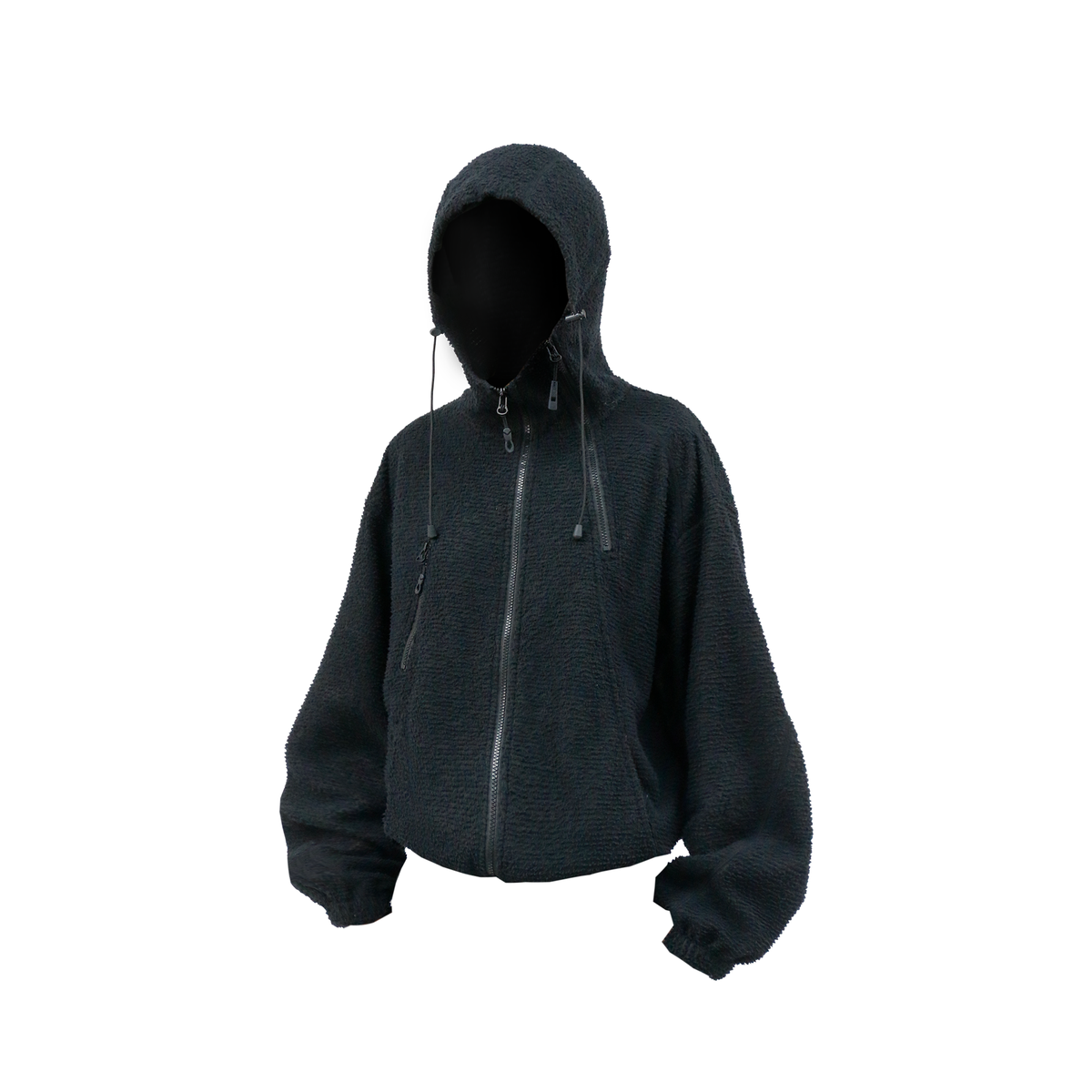 RELABEL Deconstructed Spliced Fleece Hooded Jacket