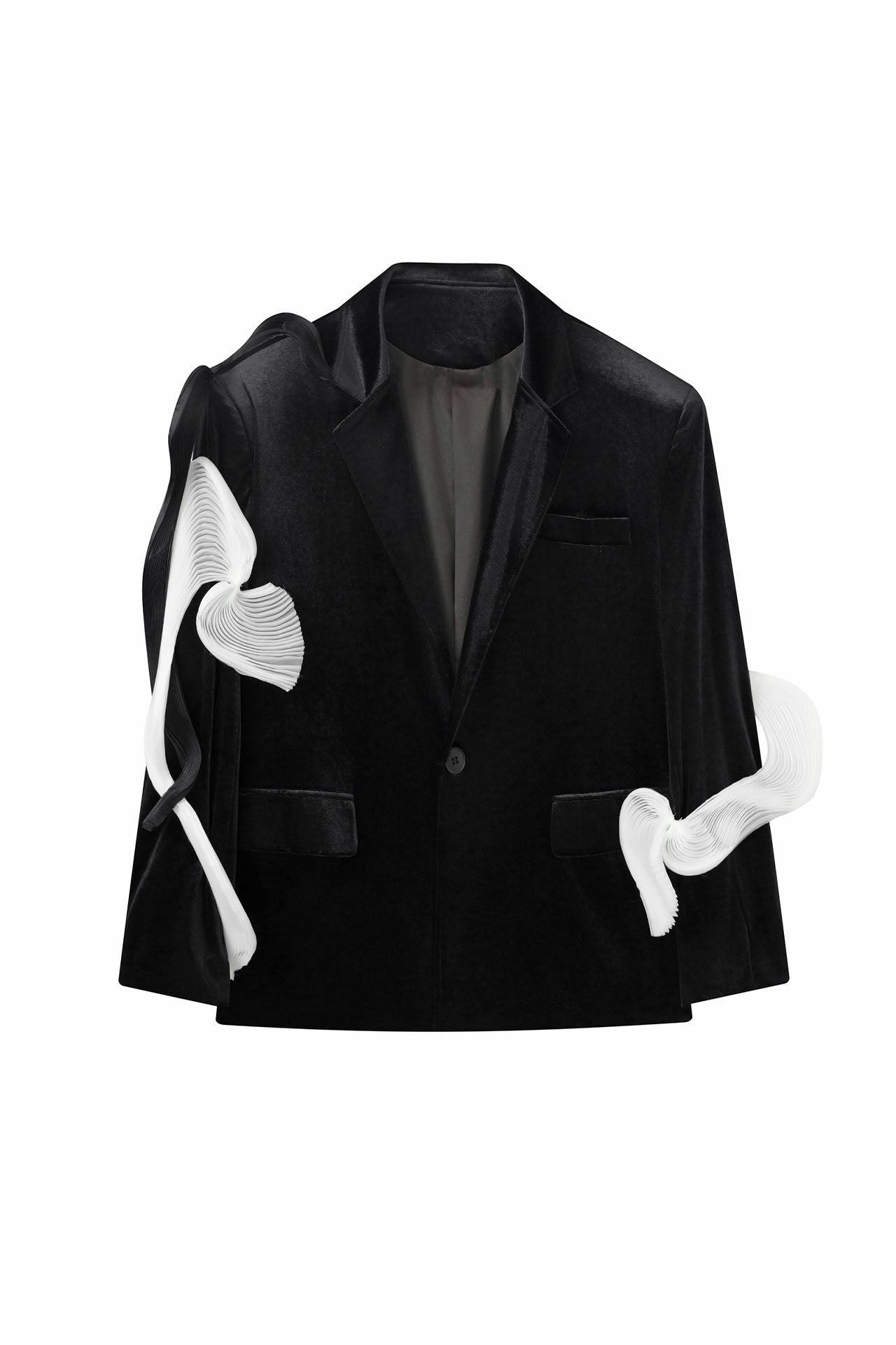 JIECHI Velvet Deep V Blazer