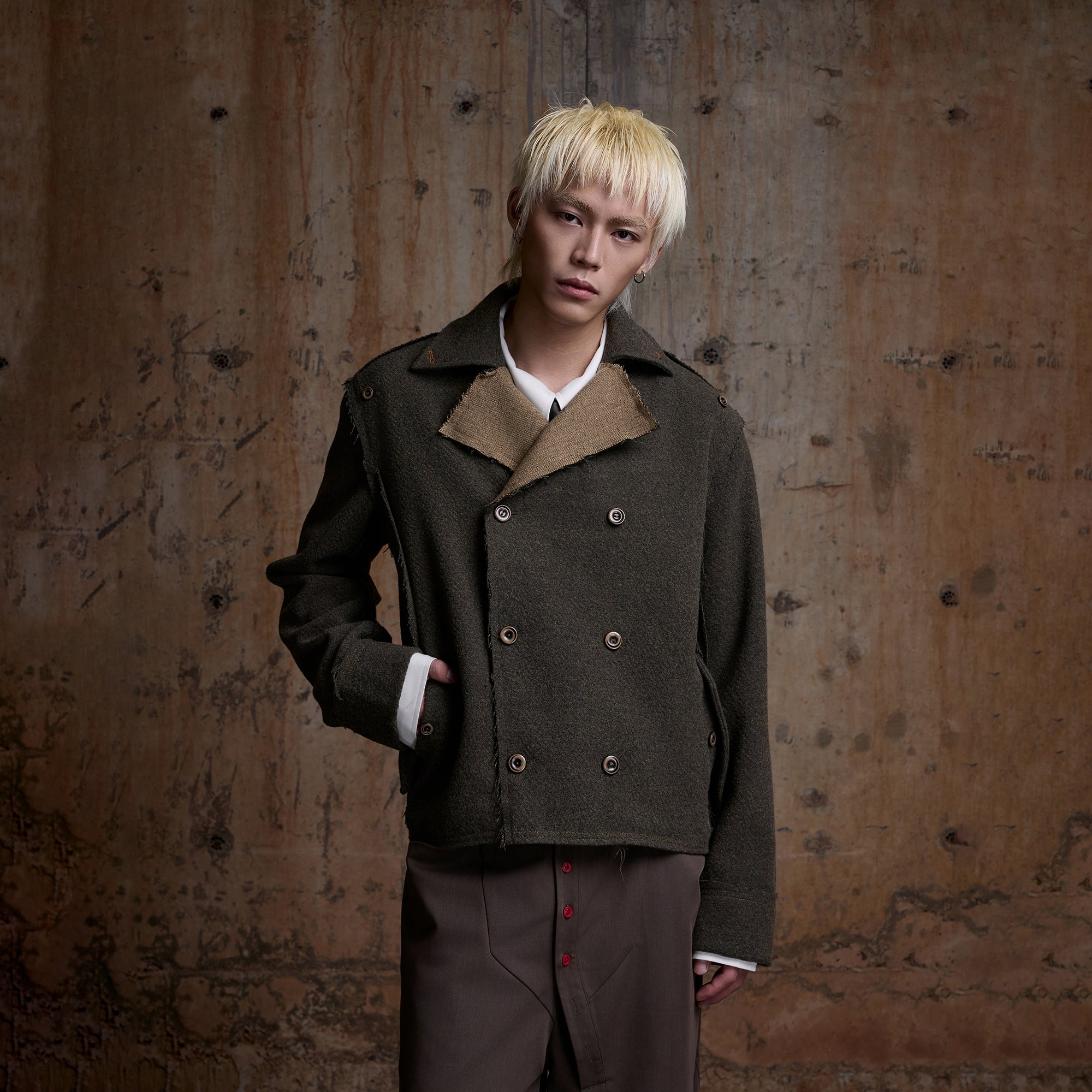 2000RSK Wool-Blend Double-Breasted Blazer