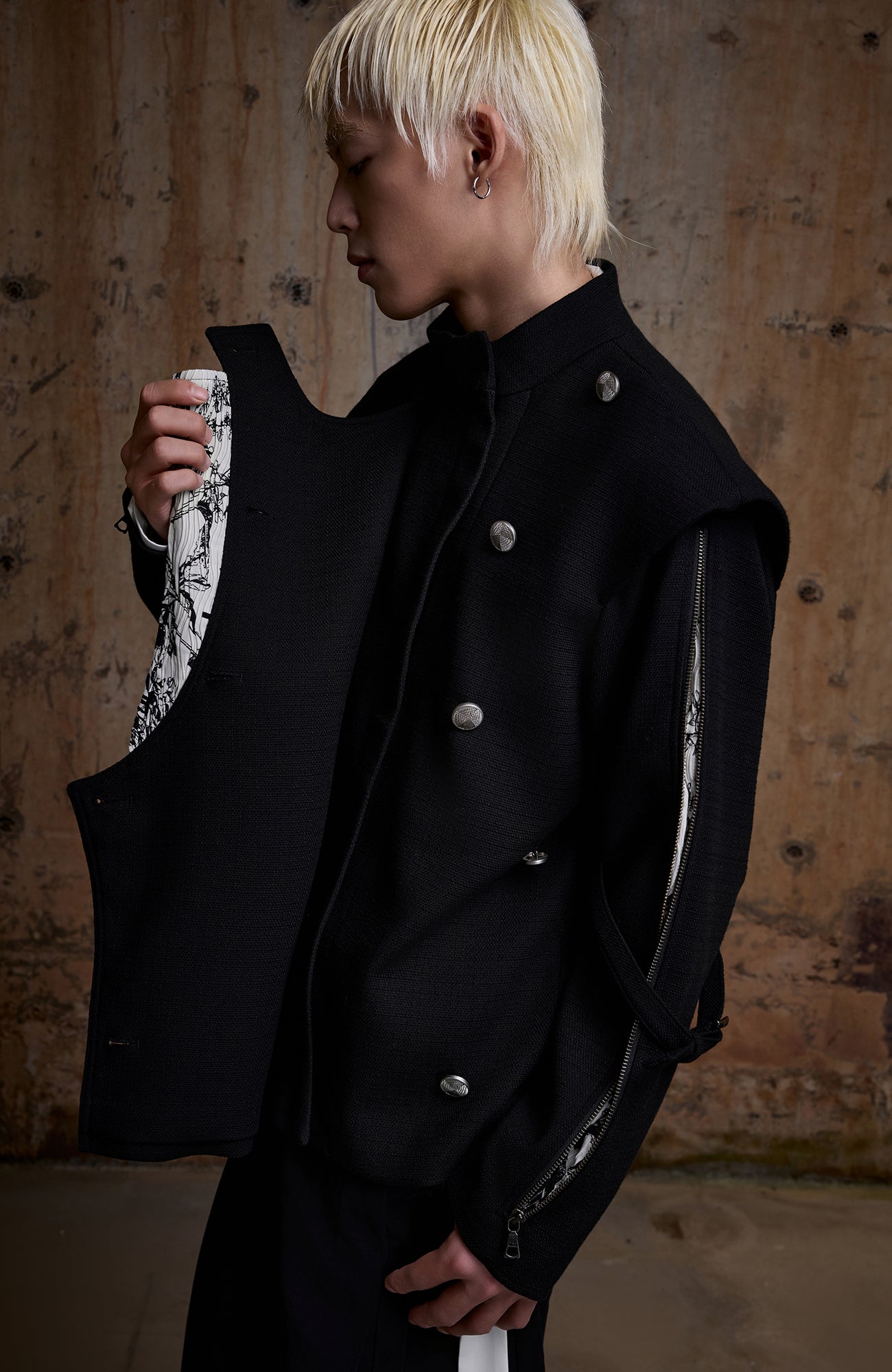 2000RSK Deconstructed Spliced Zippered Fencing Jacket