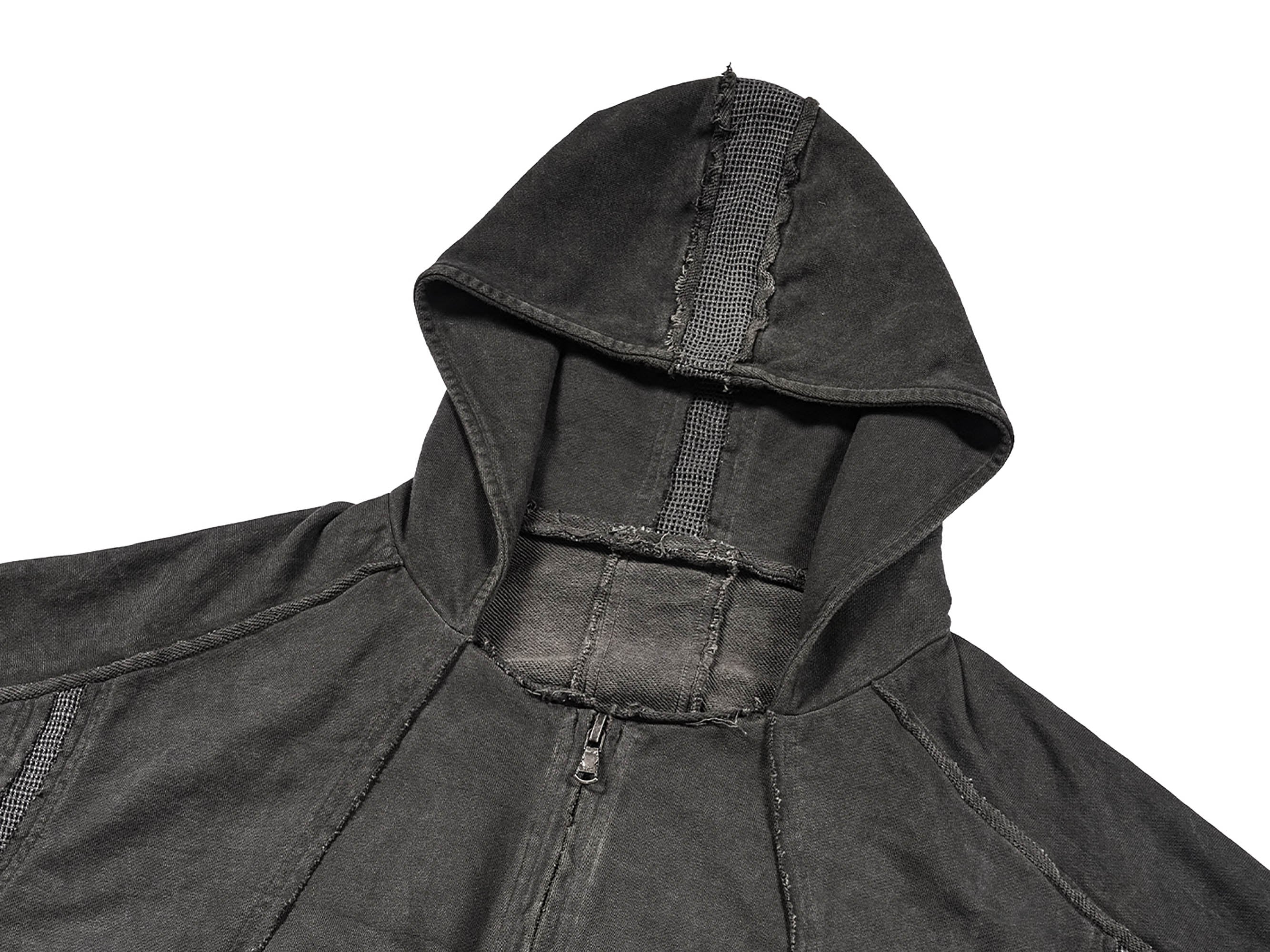 UNDERWATER Distressed Demon Clad Deconstructed Hooded Jacket