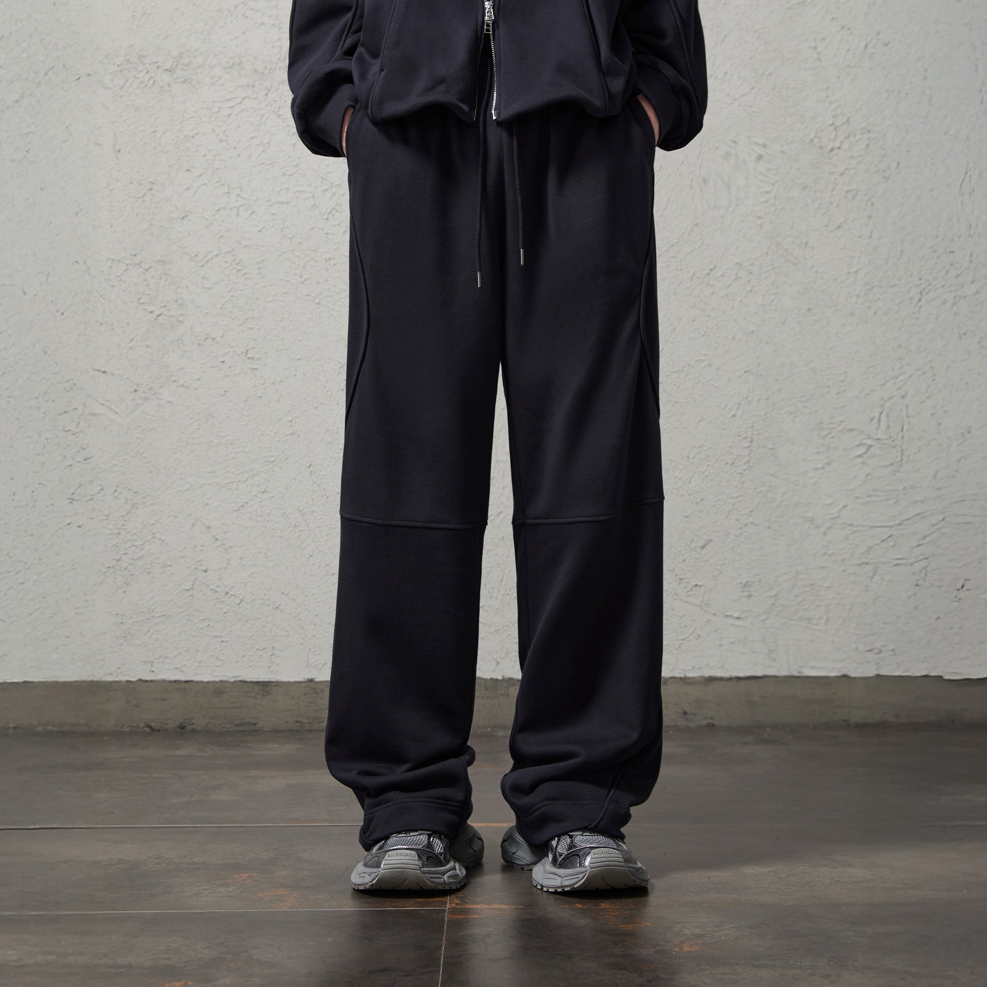 ORGANIC EMOTION Structured Panelled Oversized Sweatpants, premium urban and streetwear designers apparel on PROJECTISR.com, ORGANIC EMOTION