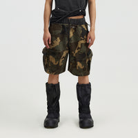 INTERRUPT Camo Back Zip Double-Layer Shorts