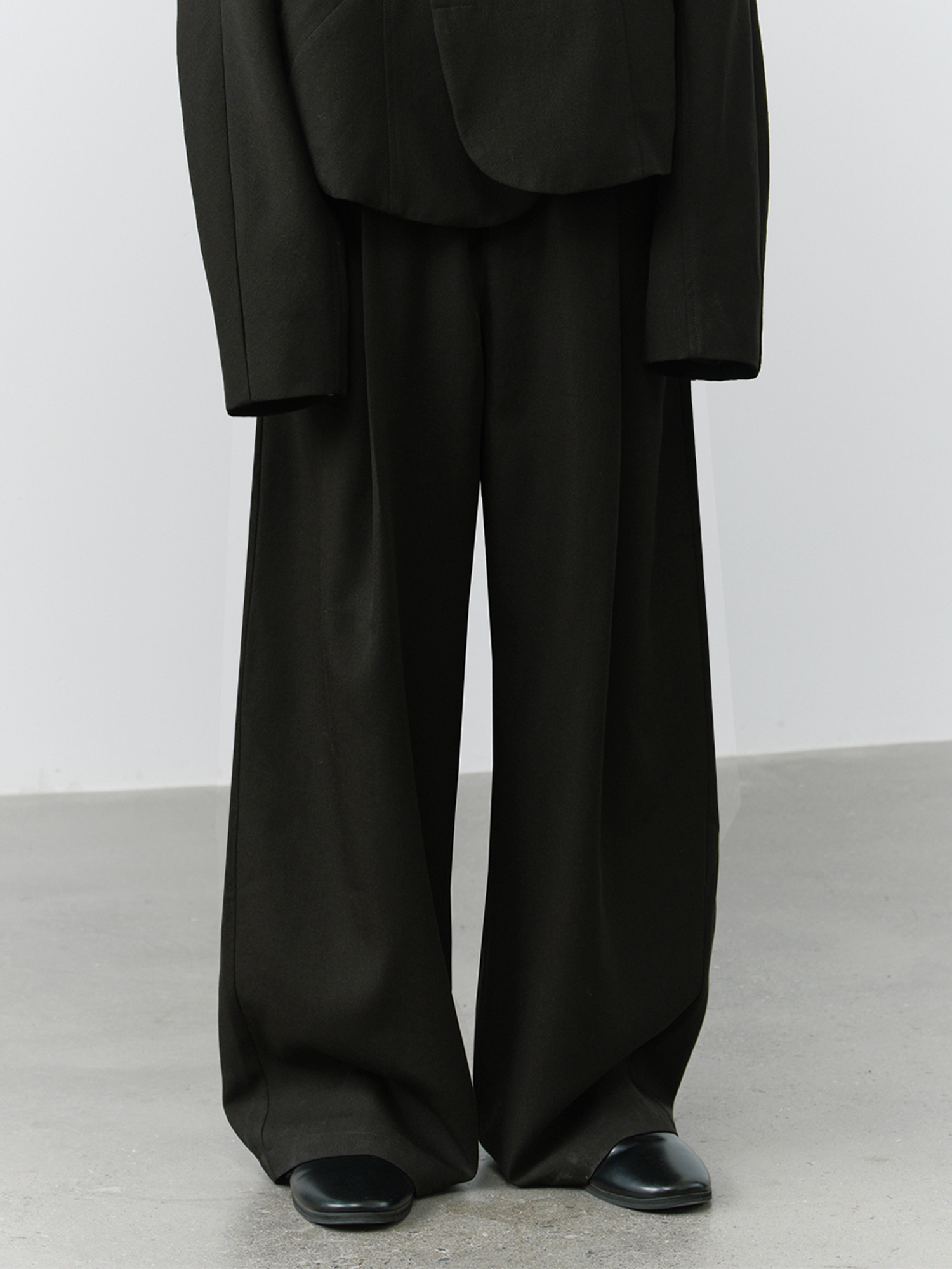 GRAINMUSTARD Minimal Draped Wide-Leg Trousers, premium urban and streetwear designers apparel on PROJECTISR.com, GRAINMUSTARD