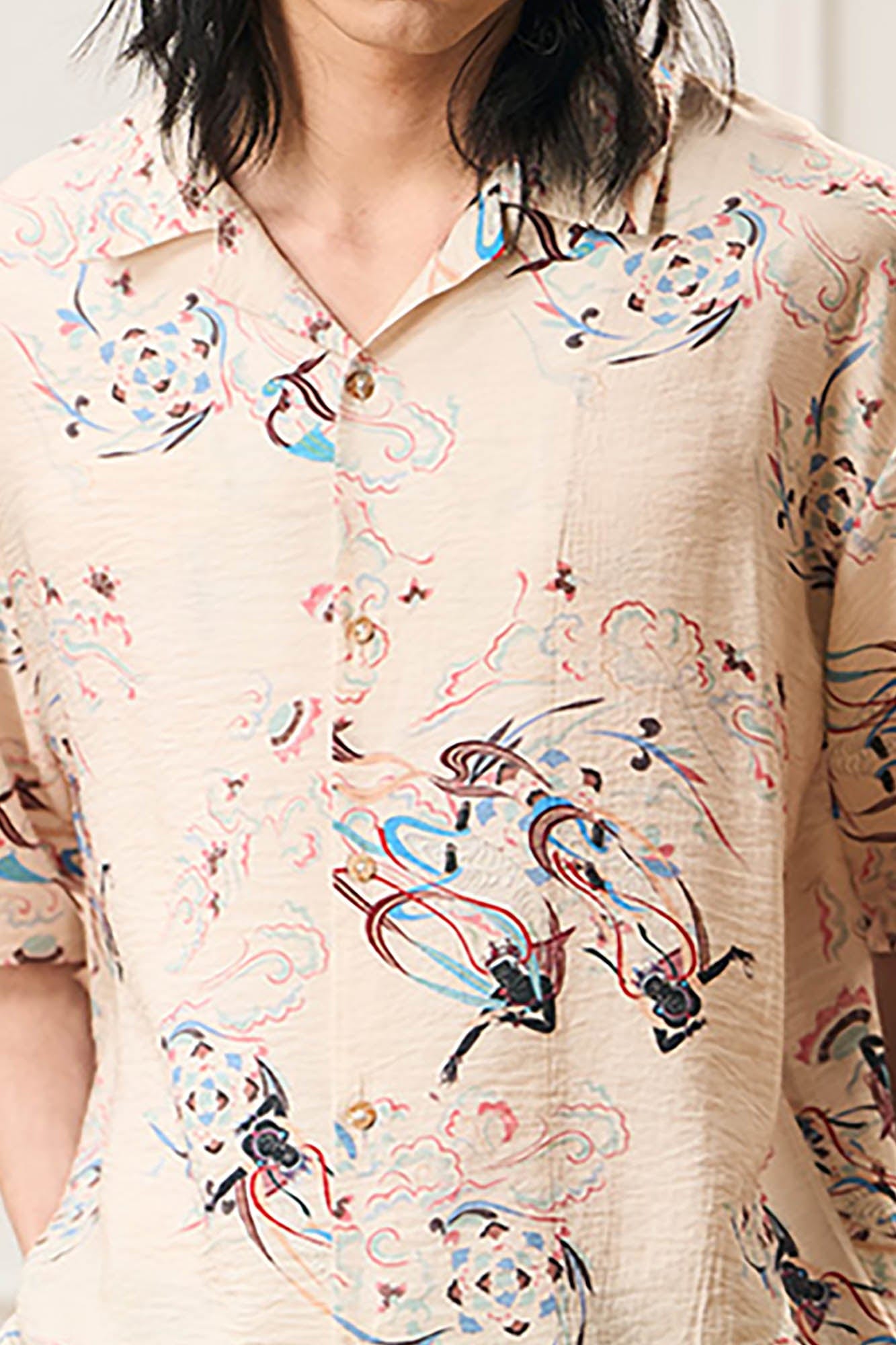 EPIC POETRY Oriental Garden Half Shirt