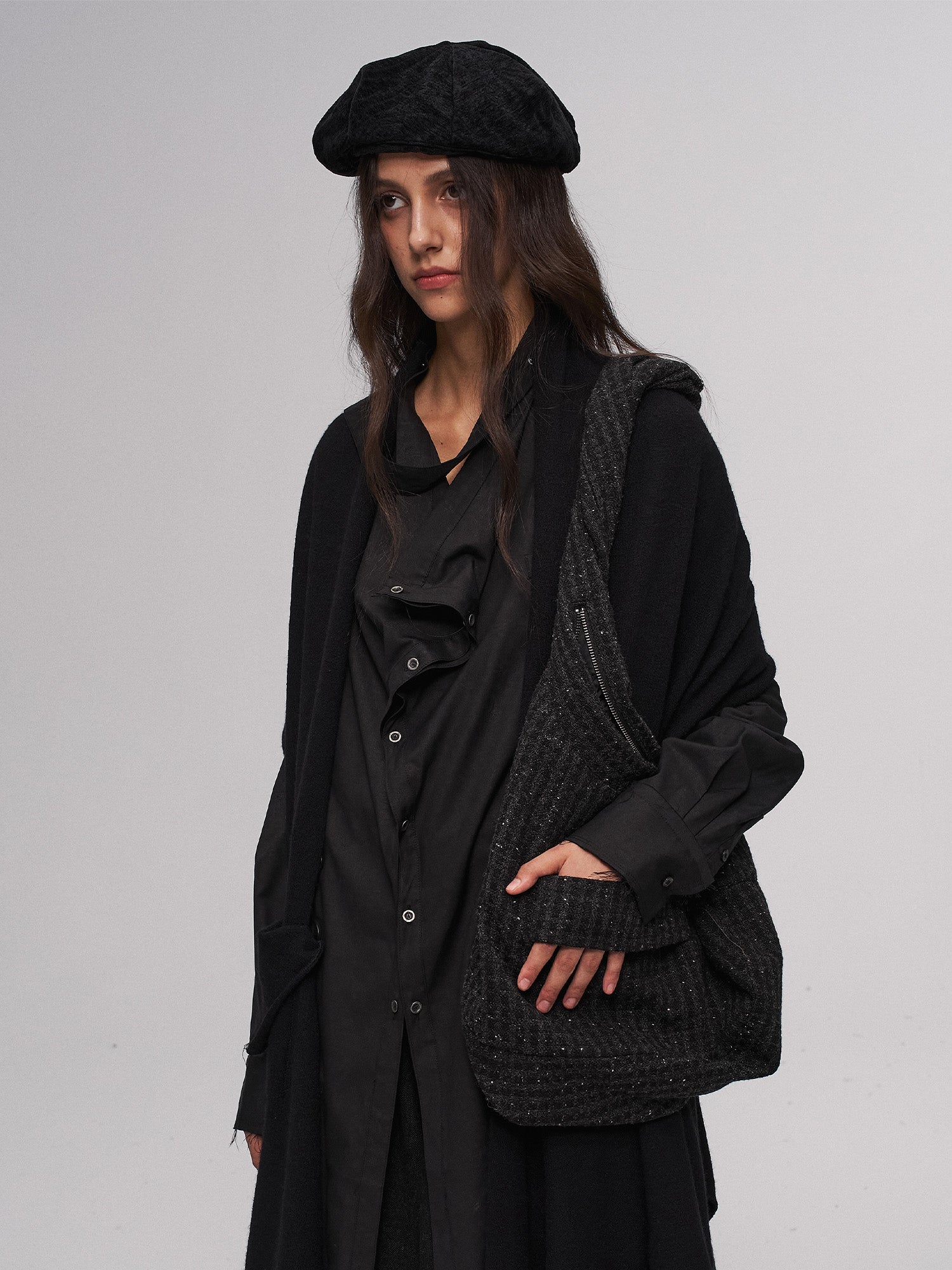 ILNya Nieternite Nifutur Deconstructed Raw-Edge Scarf Vest
