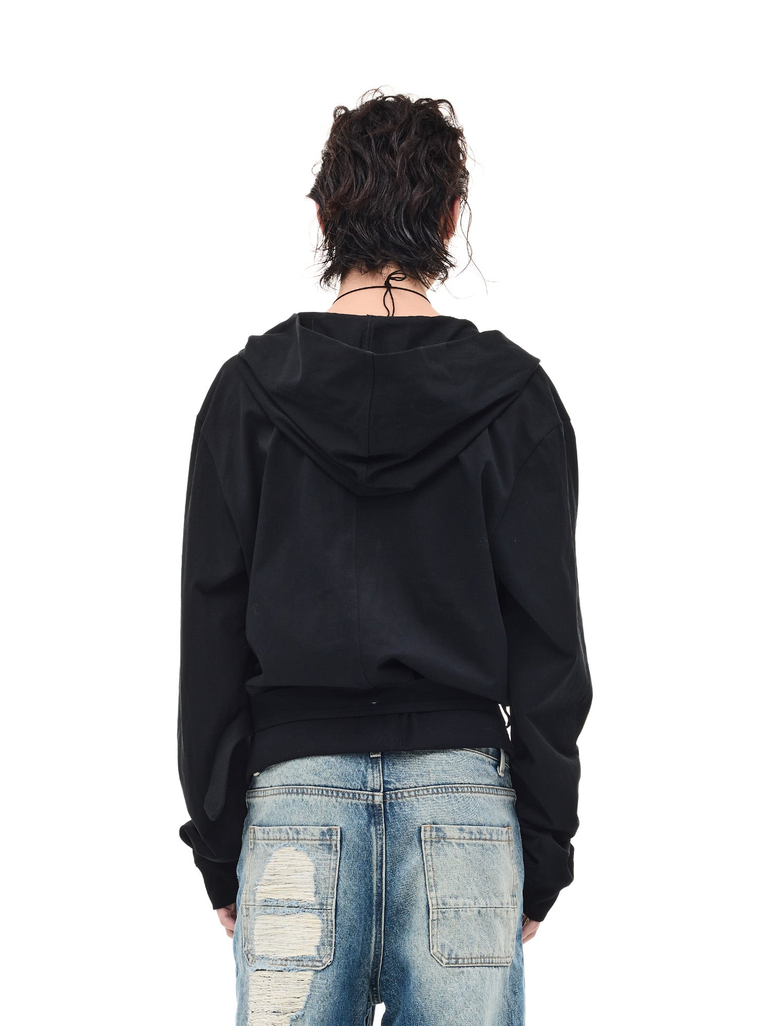 WHISTLEHUNTER Detachable-Belt Deep V-Cut Hardware Hoodie, premium urban and streetwear designers apparel on PROJECTISR.com, WHISTLEHUNTER