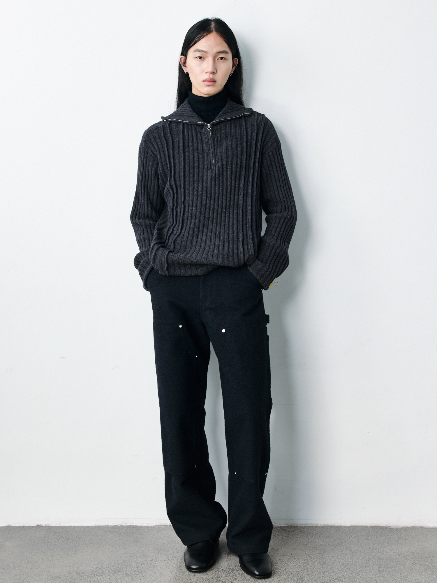 GRAINMUSTARD Brushed Raw Denim Studded Logger Pants