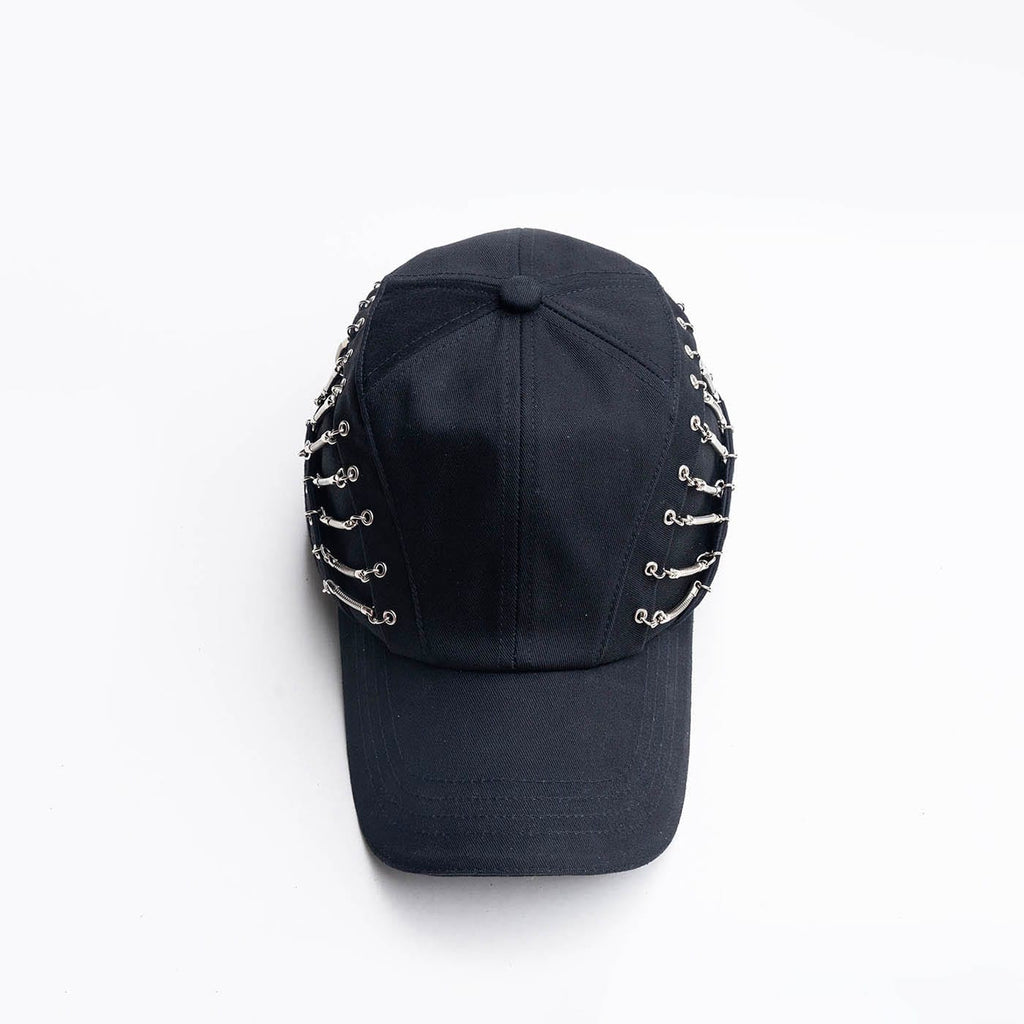 INSIDE OUT Snakebone Clipped Double-Layered Cap, premium urban and streetwear designers apparel on PROJECTISR.com, INSIDE OUT