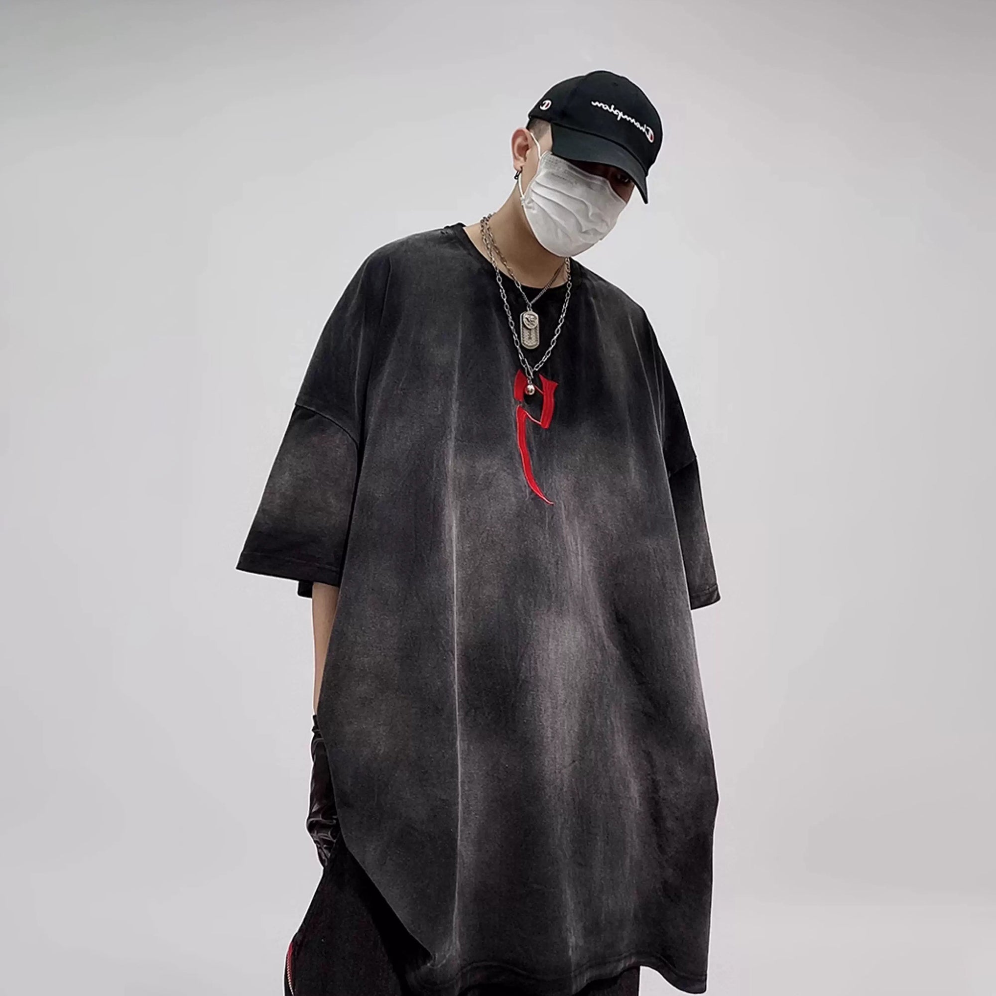 UUCSCC Retro Washed Embroidered Oversized Heavyweight T-Shirt