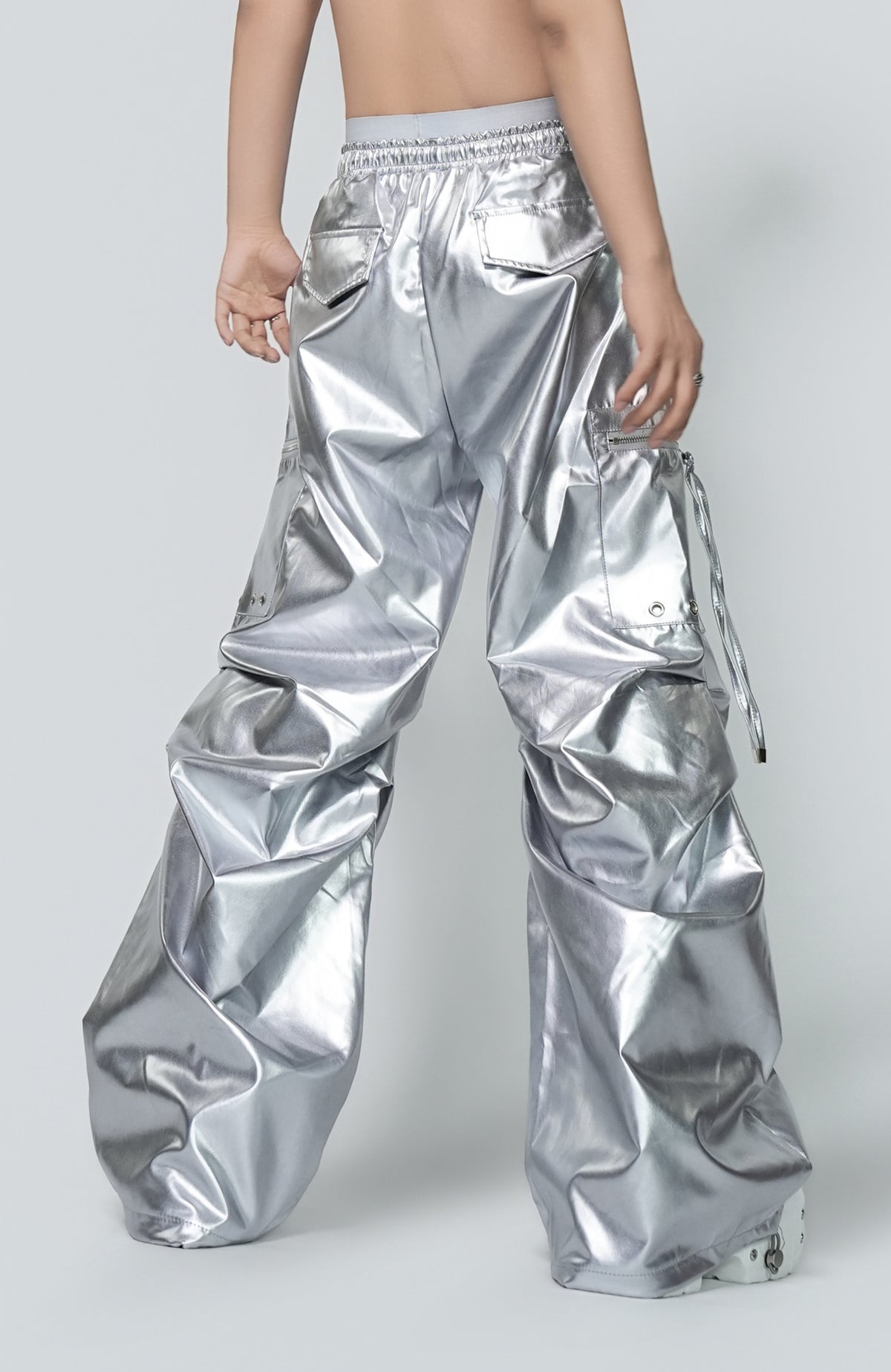 VE2 Metallic Coated Cargo Pants