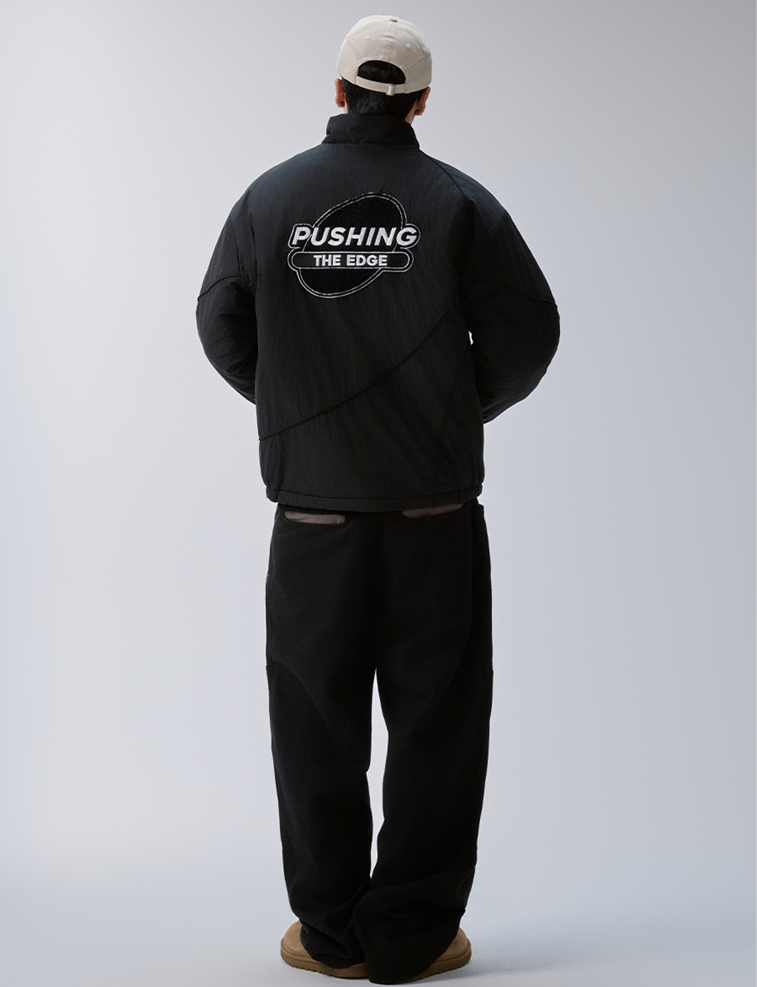 F2CE Paneled Contrast Embroidered LOGO Pants, premium urban and streetwear designers apparel on PROJECTISR.com, F2CE