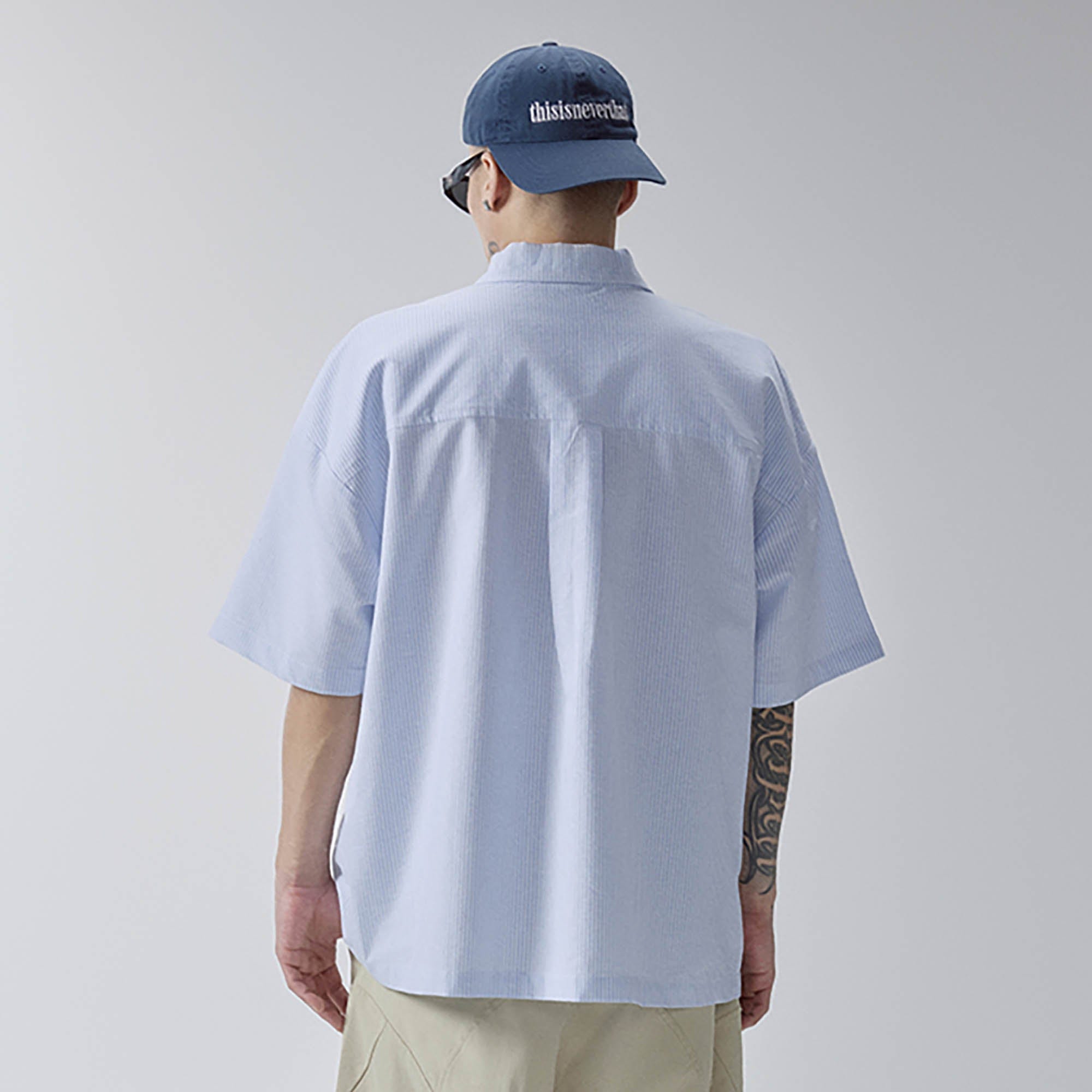 F2CE Pinstriped Half-Zip Polo Pocket T-Shirt