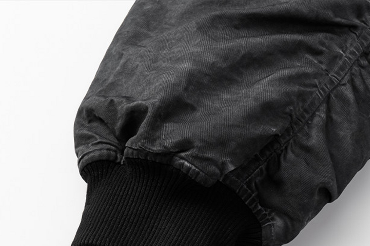 AVINMADE Washed Stitch Hooded Bomber Jacket