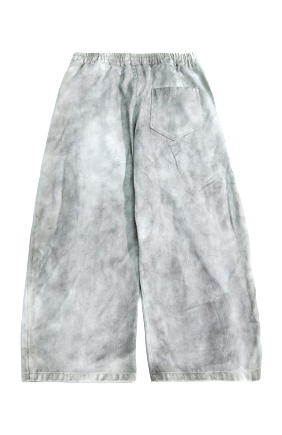 UUCSCC Mud-Dyed Distressed Straight-Leg Jeans