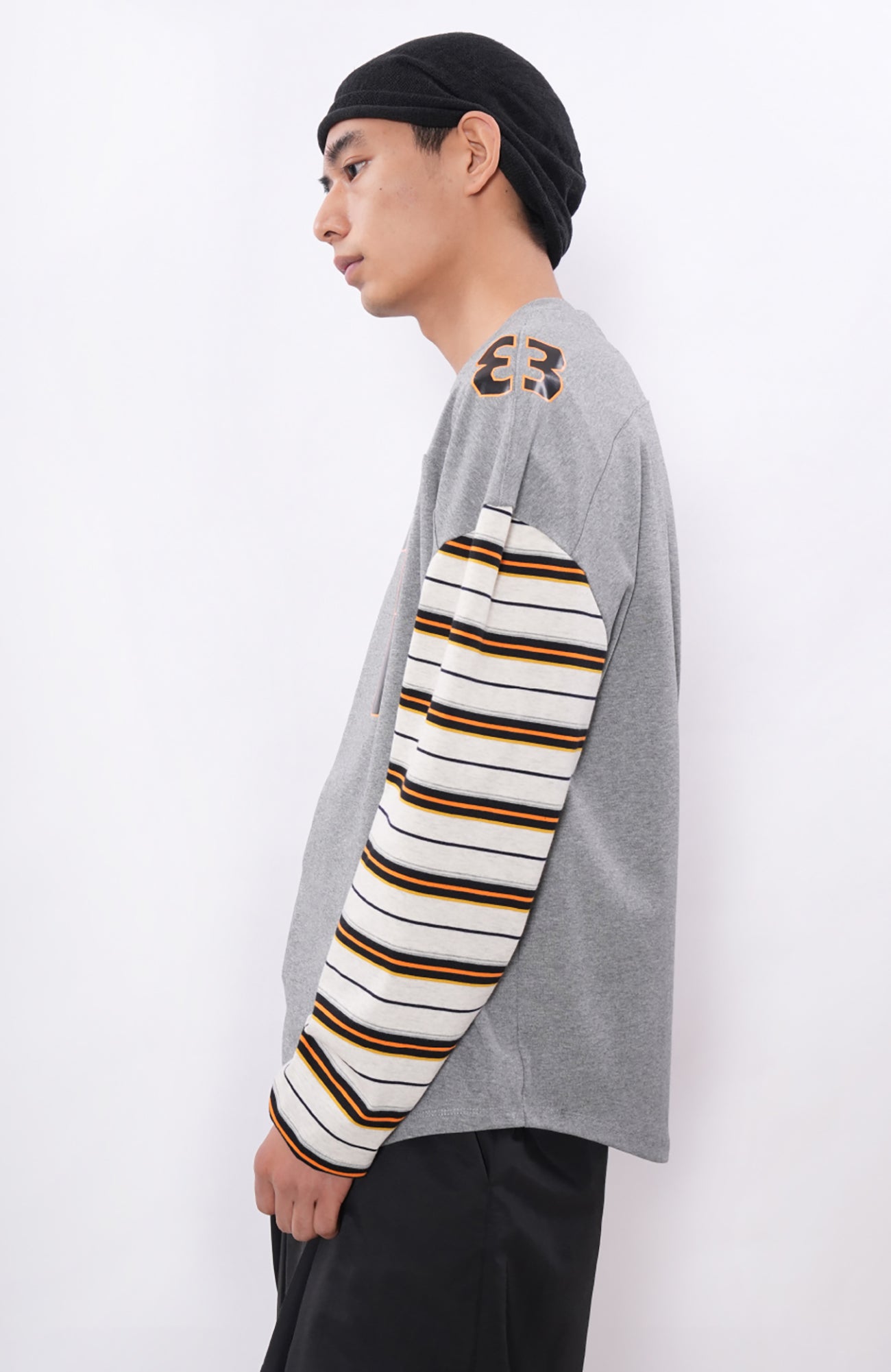 7440 37 1 77 Graphic Drop-Shoulder Stripe Jersey, premium urban and streetwear designers apparel on PROJECTISR.com, 7440 37 1
