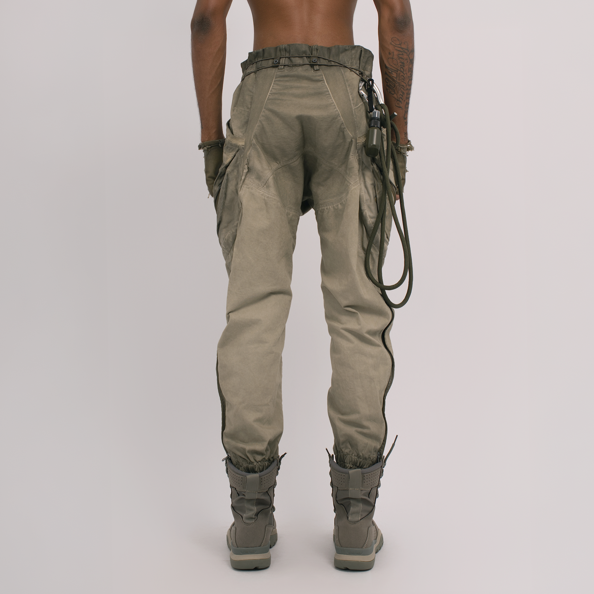 STEAM Distressed Multi-Pocket Utility Cargo Pants