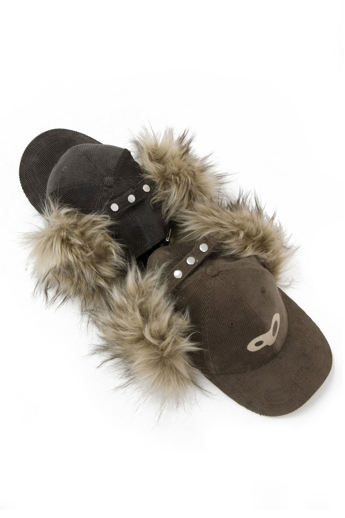 RELABEL Faux-Fur Earflaps Corduroy Cap