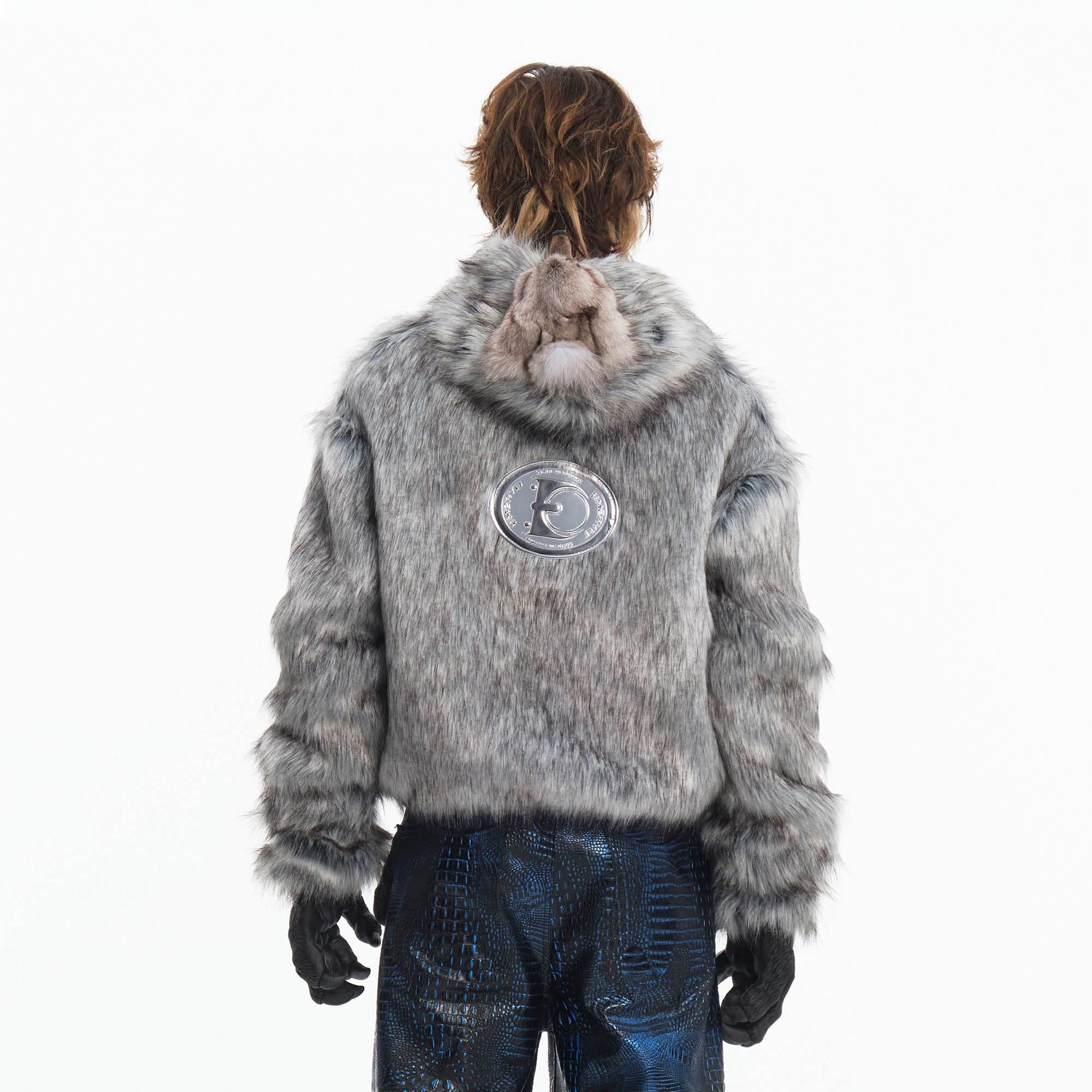 EMBRYO Detachable Beast Claw Faux Fur Hooded Jacket