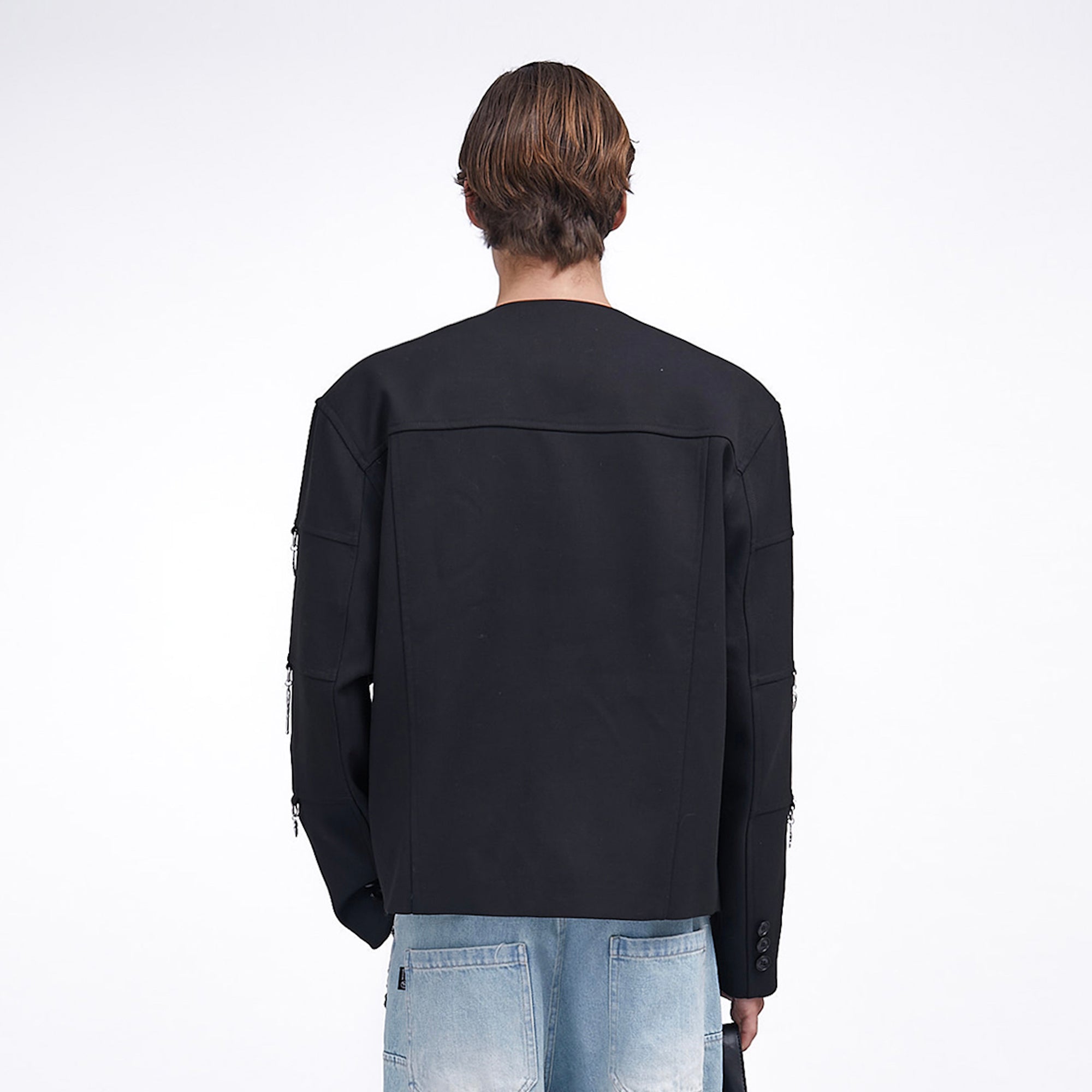 ASSEEN Padded-Shoulder Charm Jacket
