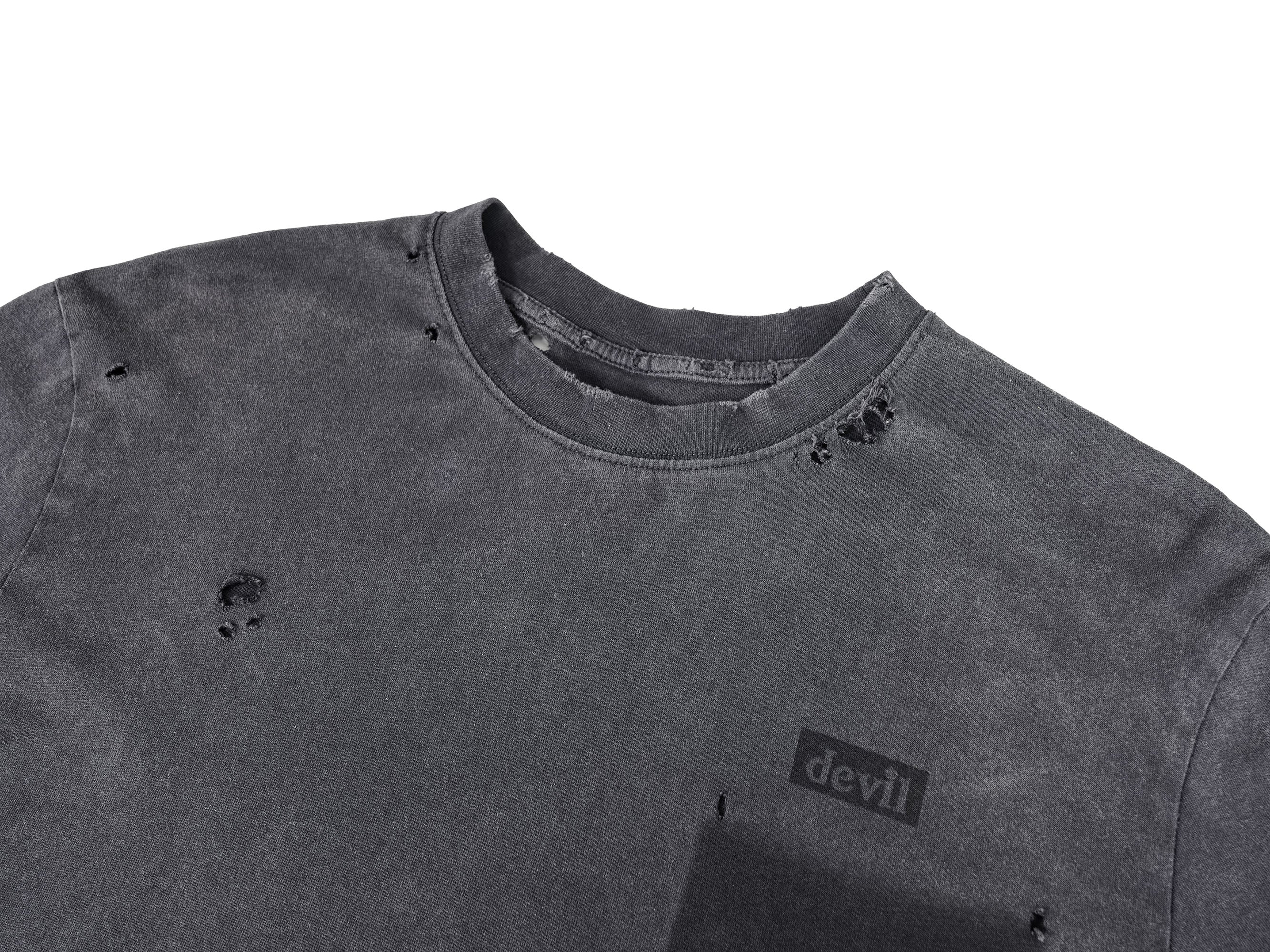 UNDERWATER Devil Distressed Long-Sleeve Tee