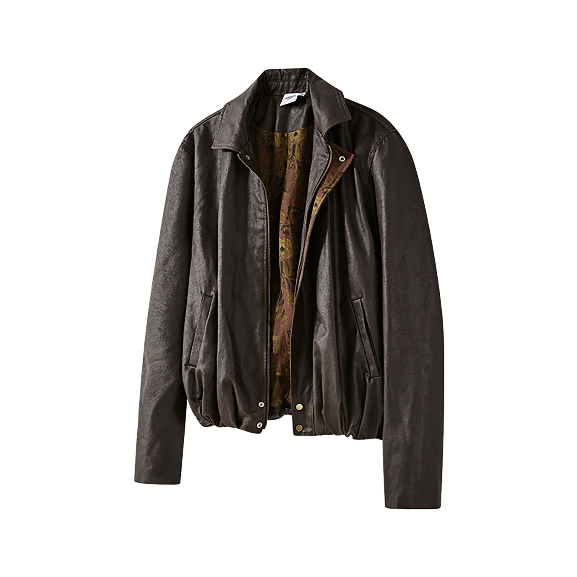 KREATE Floral-Lined Suede Bomber Jacket, premium urban and streetwear designers apparel on PROJECTISR.com, KREATE