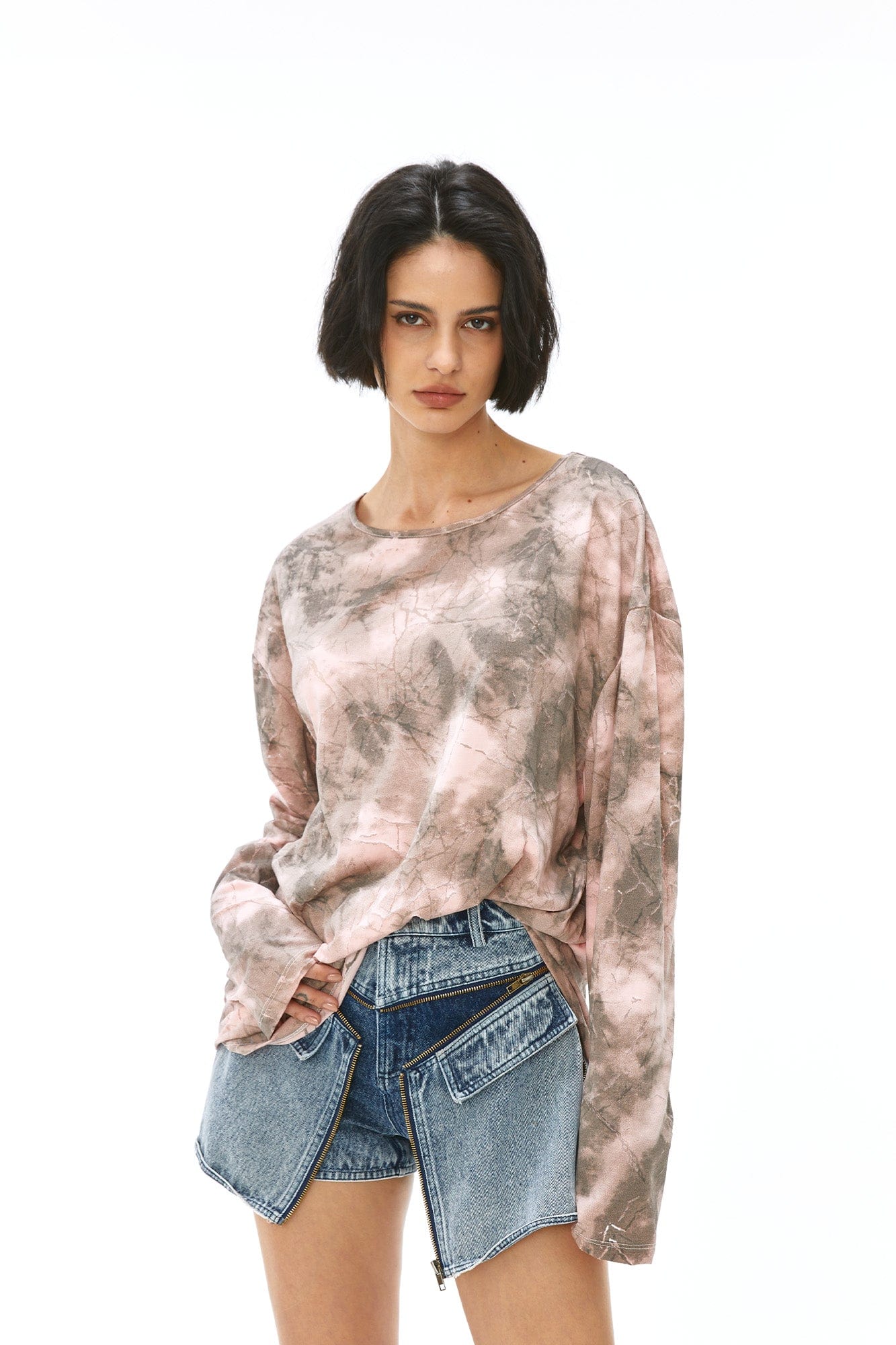 VANN VALRENCE Distressed Tie-Dye Oversized T-Shirt, premium urban and streetwear designers apparel on PROJECTISR.com, VANN VALRENCE