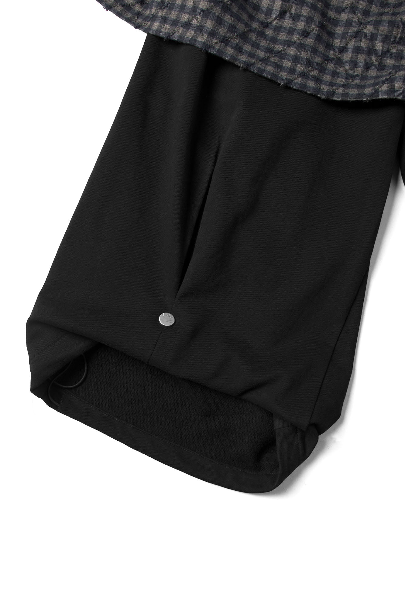RELABEL Double Waistband Detachable Back Flap Oversized Sweatpants Black