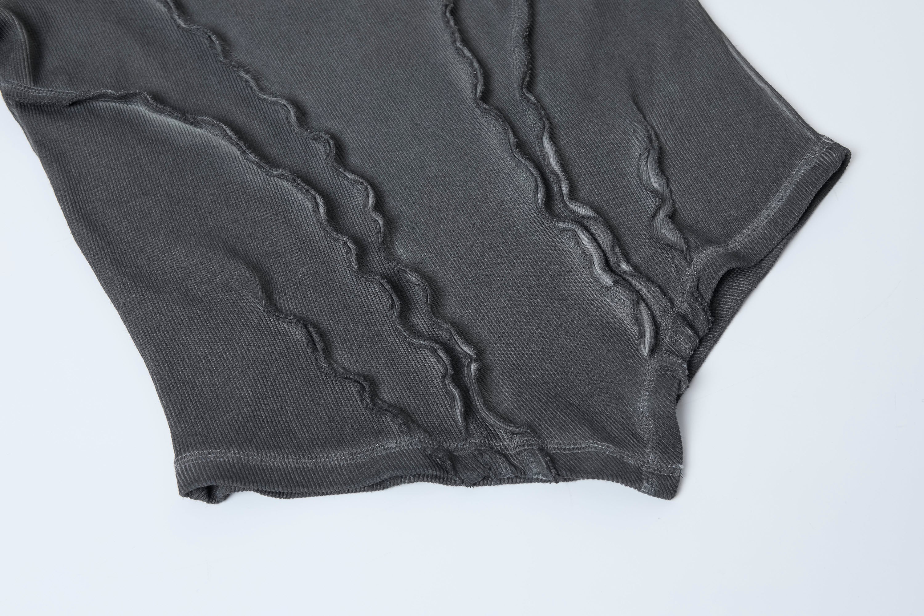 CLP Distressed Raw-Seam Paneled Long-Sleeve Tee, premium urban and streetwear designers apparel on PROJECTISR.com, CLP