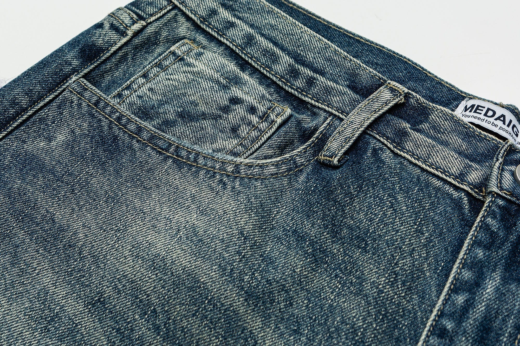ME DA IGUAL Distressed Ripped Whisker Washed Jeans, premium urban and streetwear designers apparel on PROJECTISR.com, ME DA IGUAL