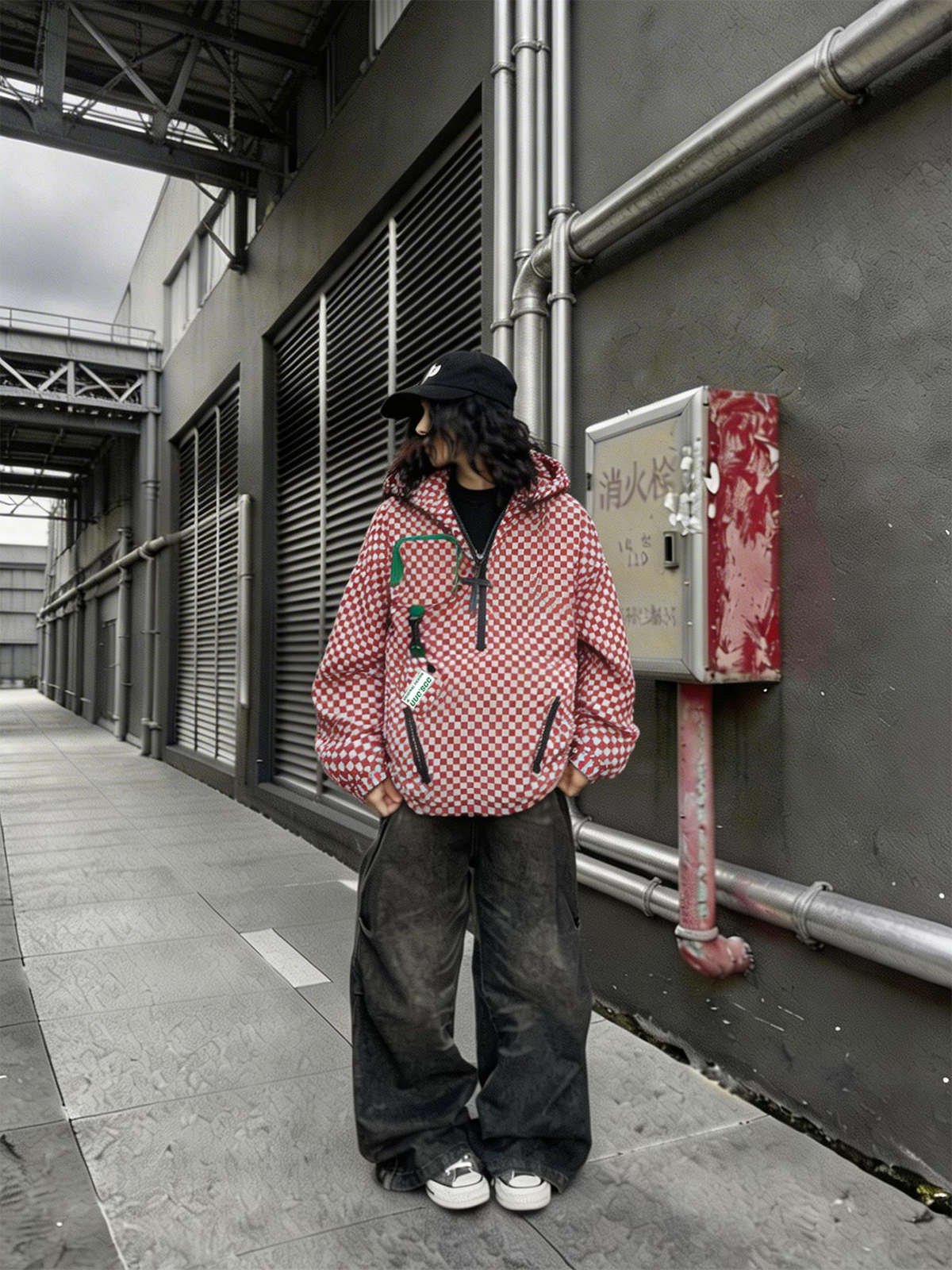 UUCSCC Checkerboard Hooded Windbreaker Hoodie