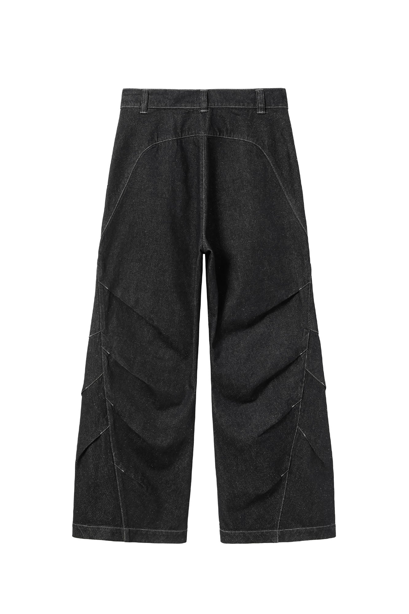 ALVNG AR ANTS Pleats Stacked Oversized Jeans, premium urban and streetwear designers apparel on PROJECTISR.com, ALVNG AR ANTS