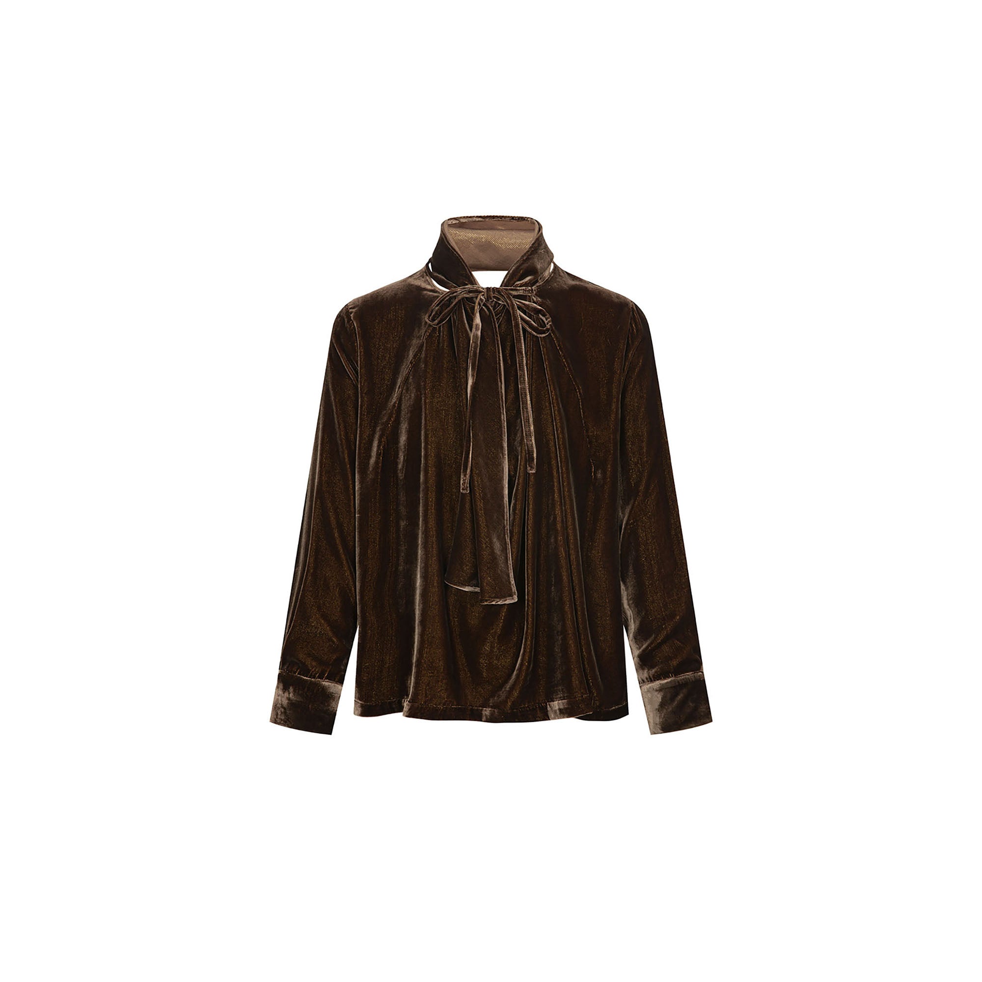 TUIMU Velvet Bow-Tie Blouse, premium urban and streetwear designers apparel on PROJECTISR.com, TUIMU