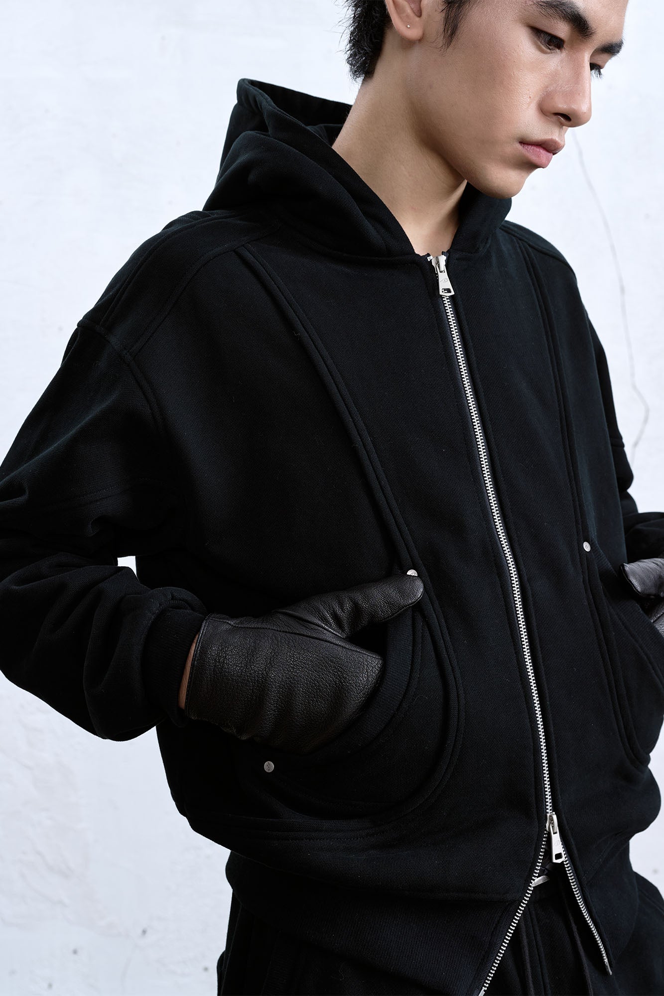 CATSSTAC Arc Panel Dual-Zip Hoodie, premium urban and streetwear designers apparel on PROJECTISR.com, CATSSTAC