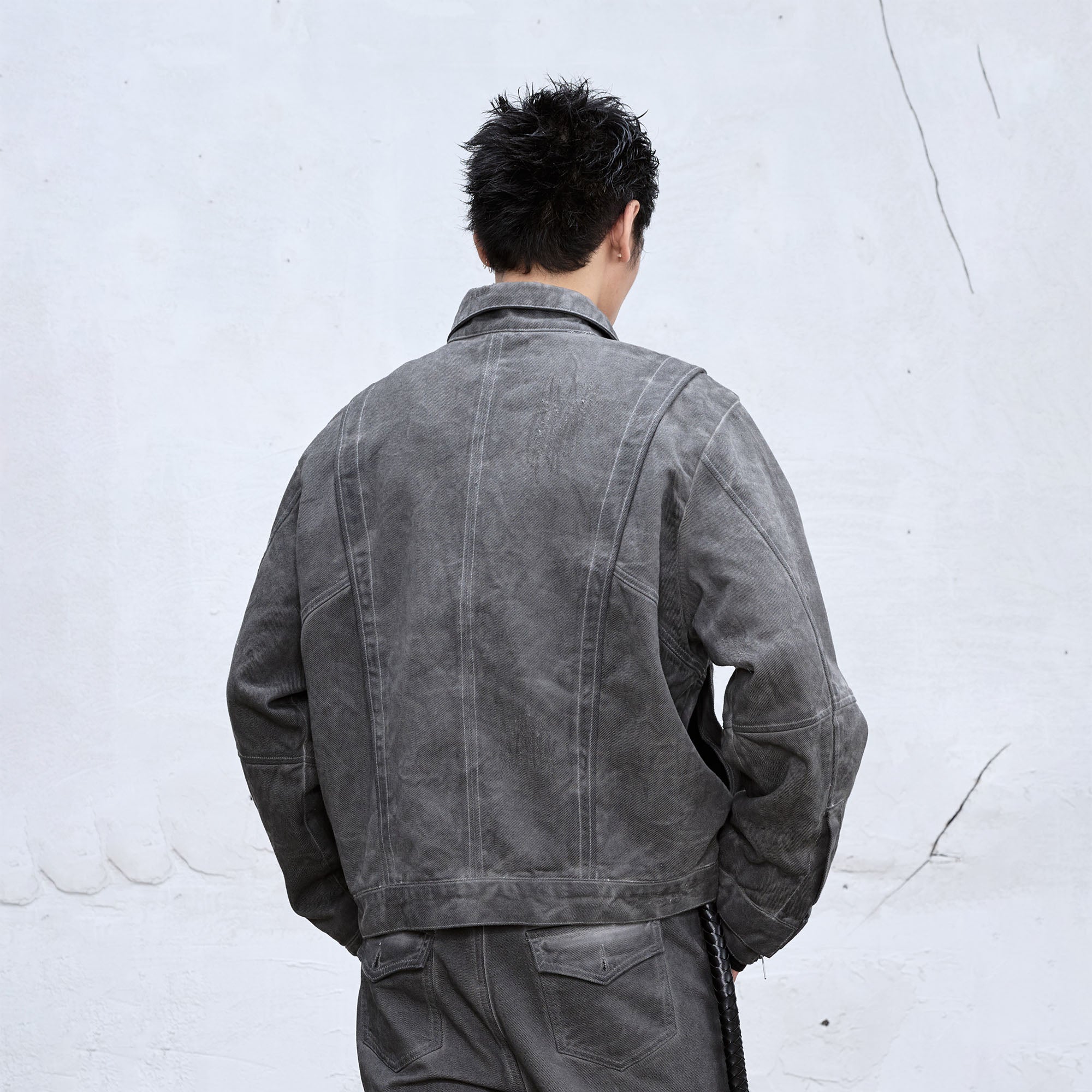 CATSSTAC Wash Faded Utility Jacket, premium urban and streetwear designers apparel on PROJECTISR.com, CATSSTAC