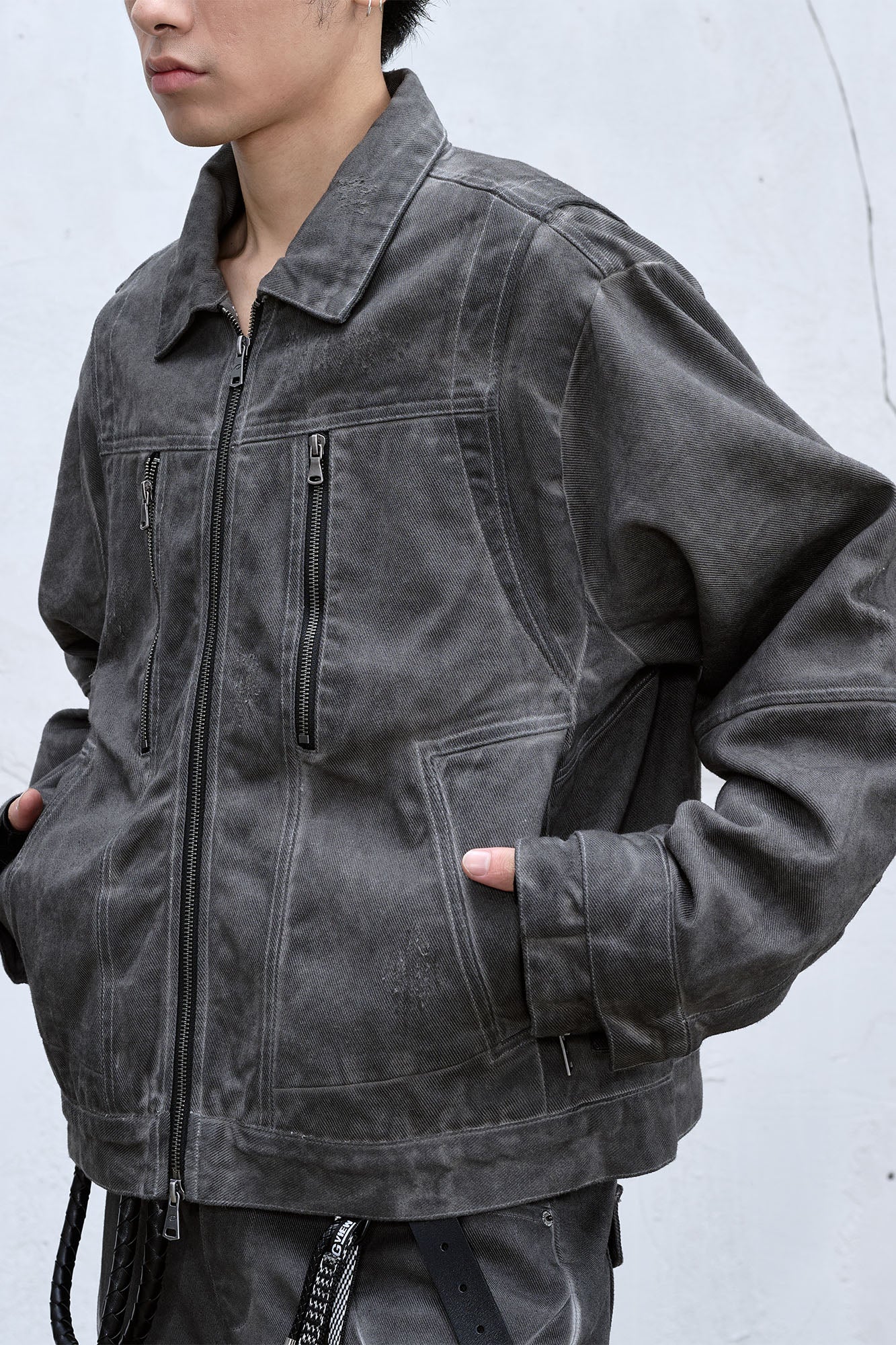 CATSSTAC Wash Faded Utility Jacket, premium urban and streetwear designers apparel on PROJECTISR.com, CATSSTAC
