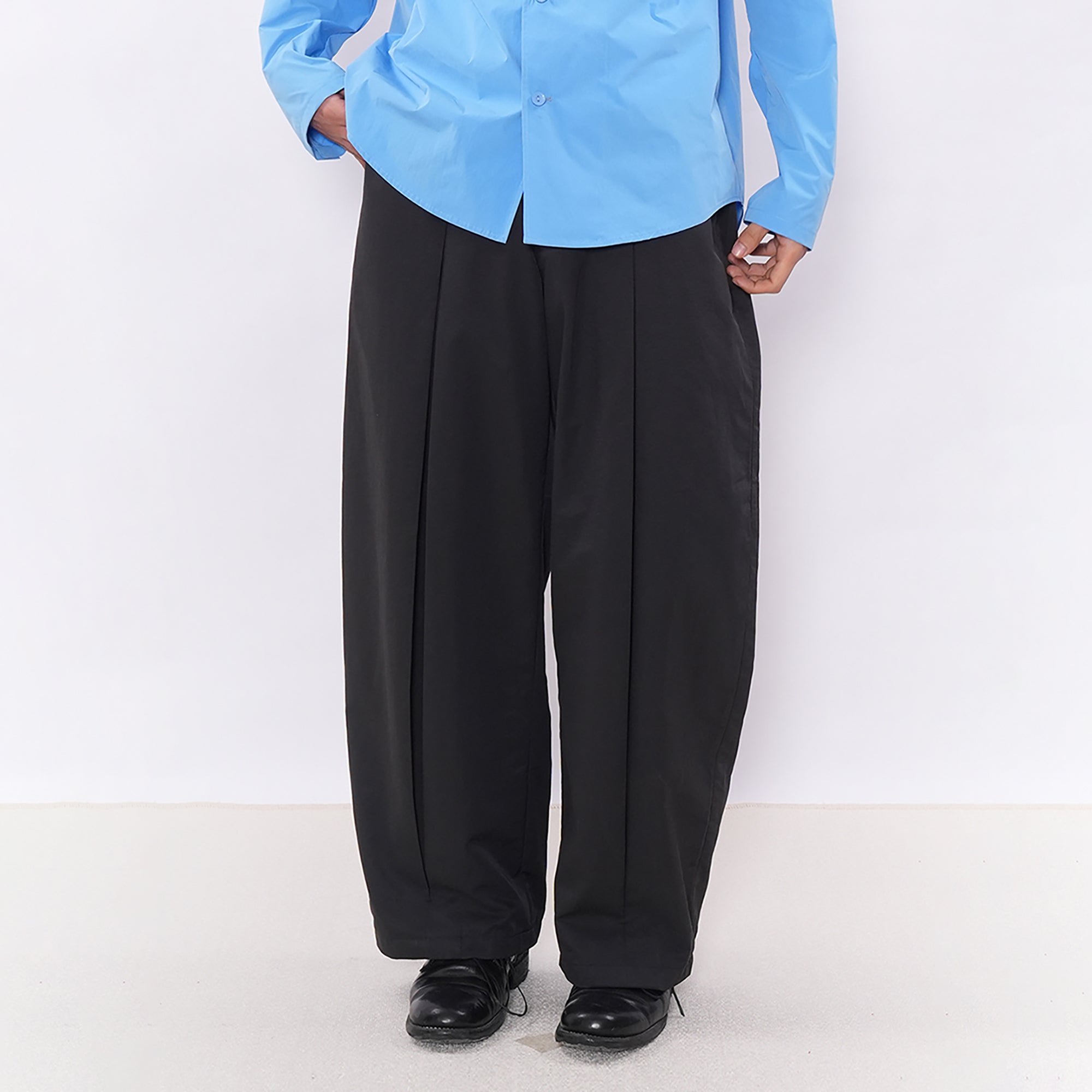 7440 37 1 Pleated Curved-Leg Pants, premium urban and streetwear designers apparel on PROJECTISR.com, 7440 37 1