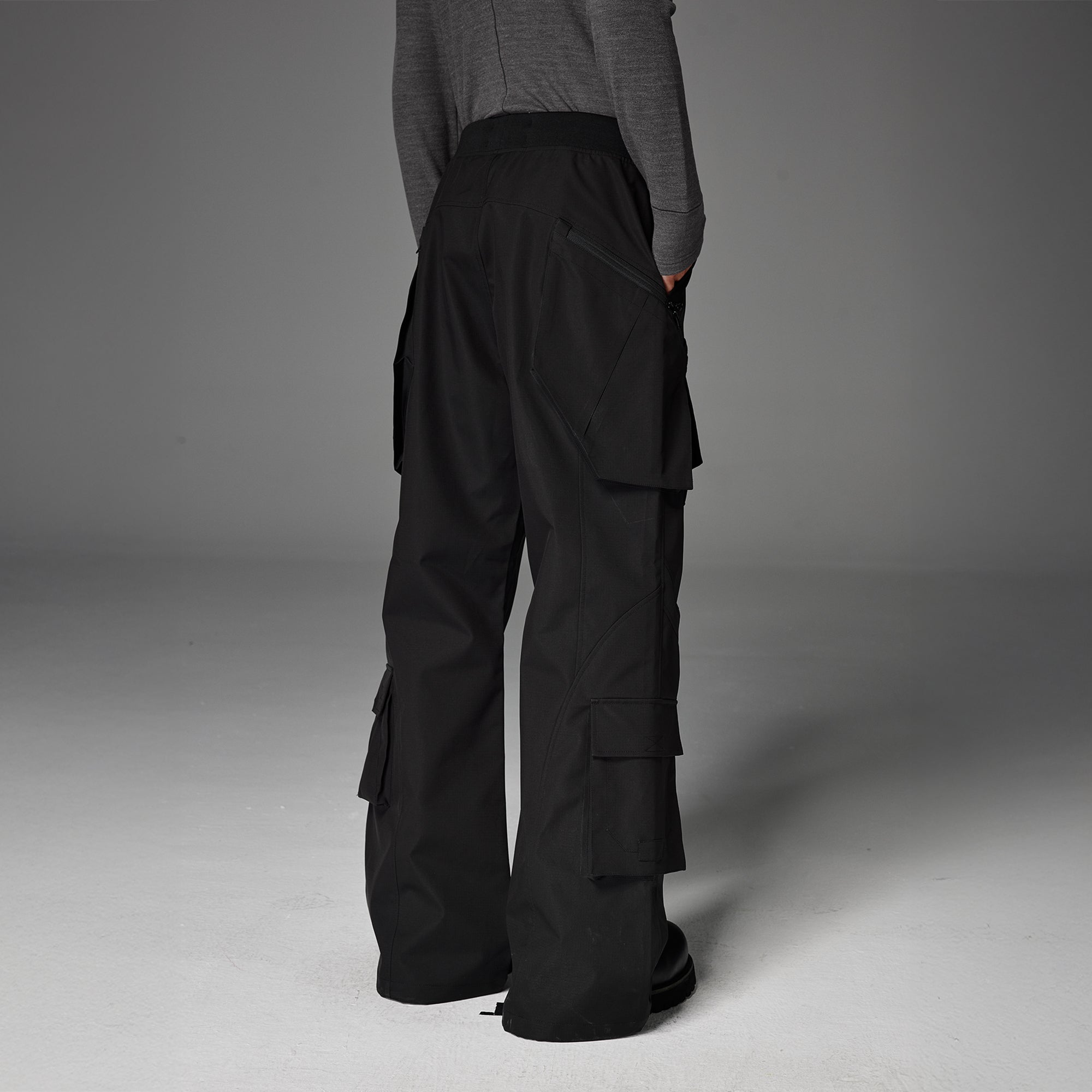 CATSSTAC Multi-Pocket Paneled Drawstring Cargo Pants