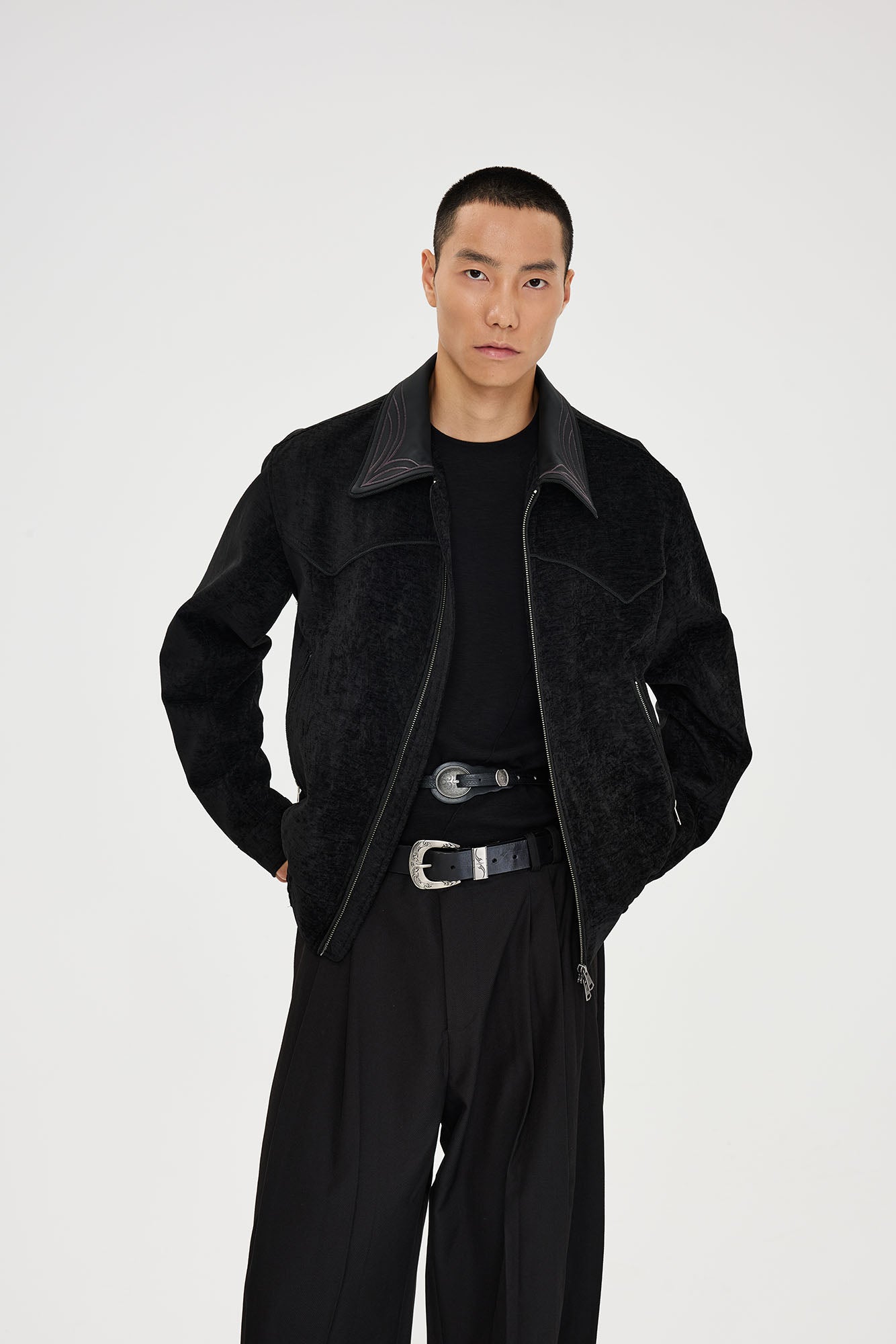 CATSSTAC Embroidered Collar Stitch Jacket, premium urban and streetwear designers apparel on PROJECTISR.com, CATSSTAC